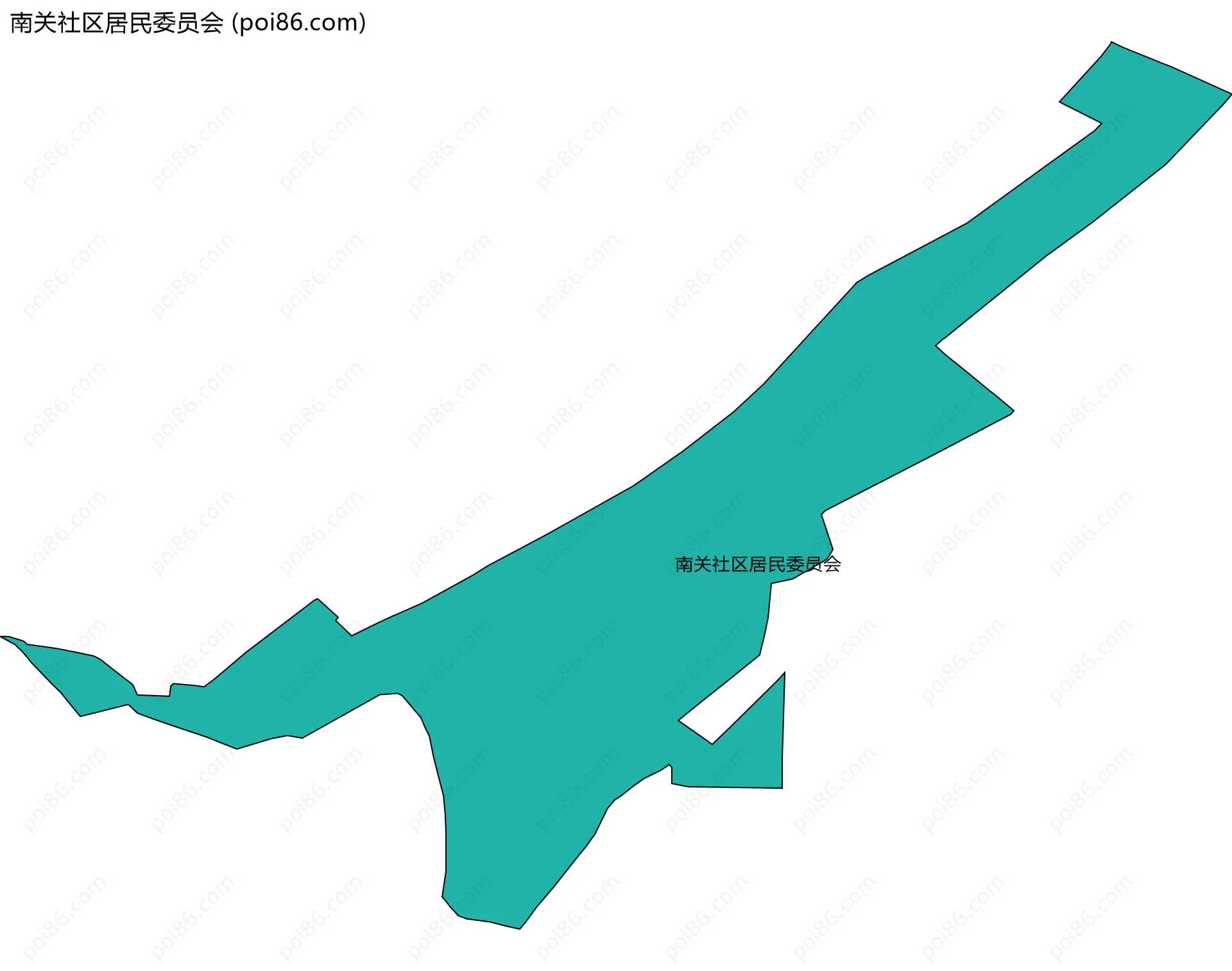 南关社区居民委员会边界地图