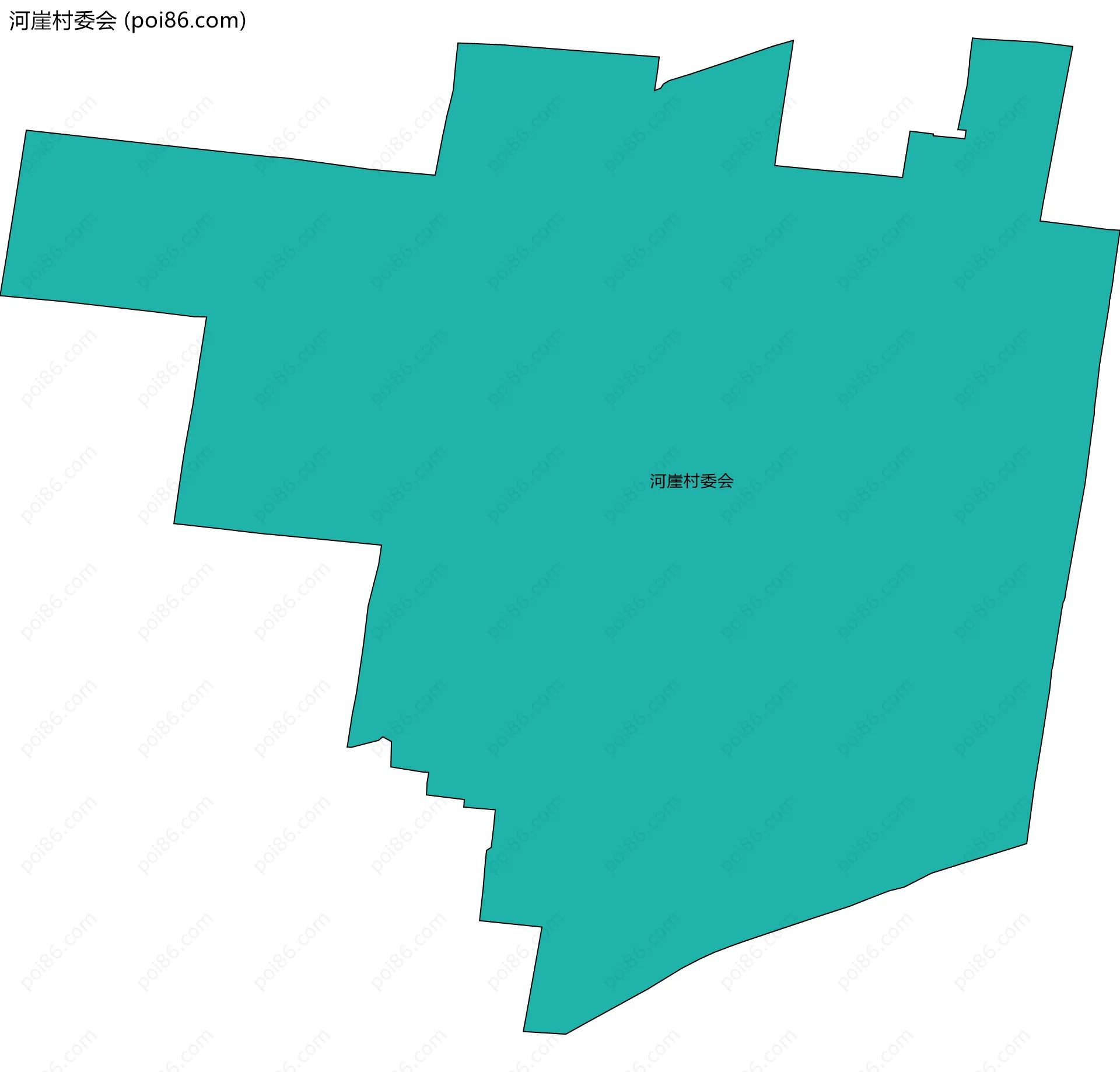 河崖村委会边界地图