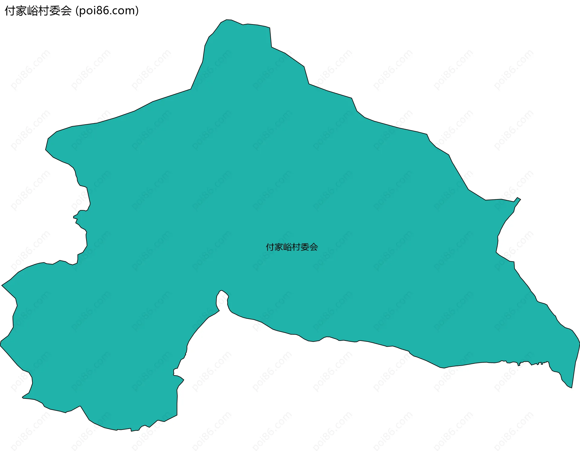 付家峪村委会边界地图