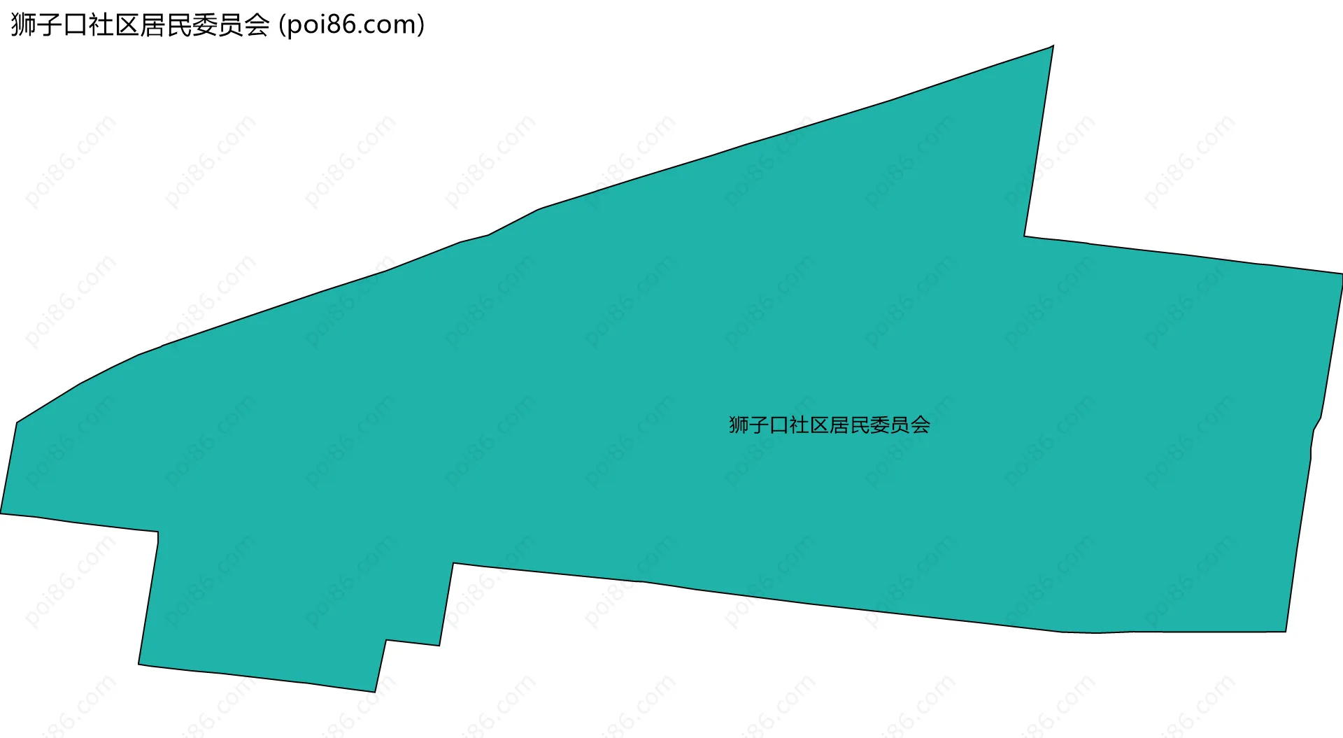 狮子口社区居民委员会边界地图