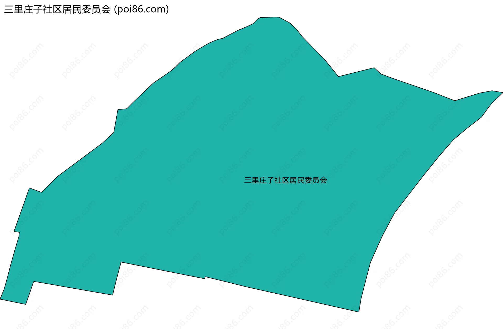 三里庄子社区居民委员会边界地图