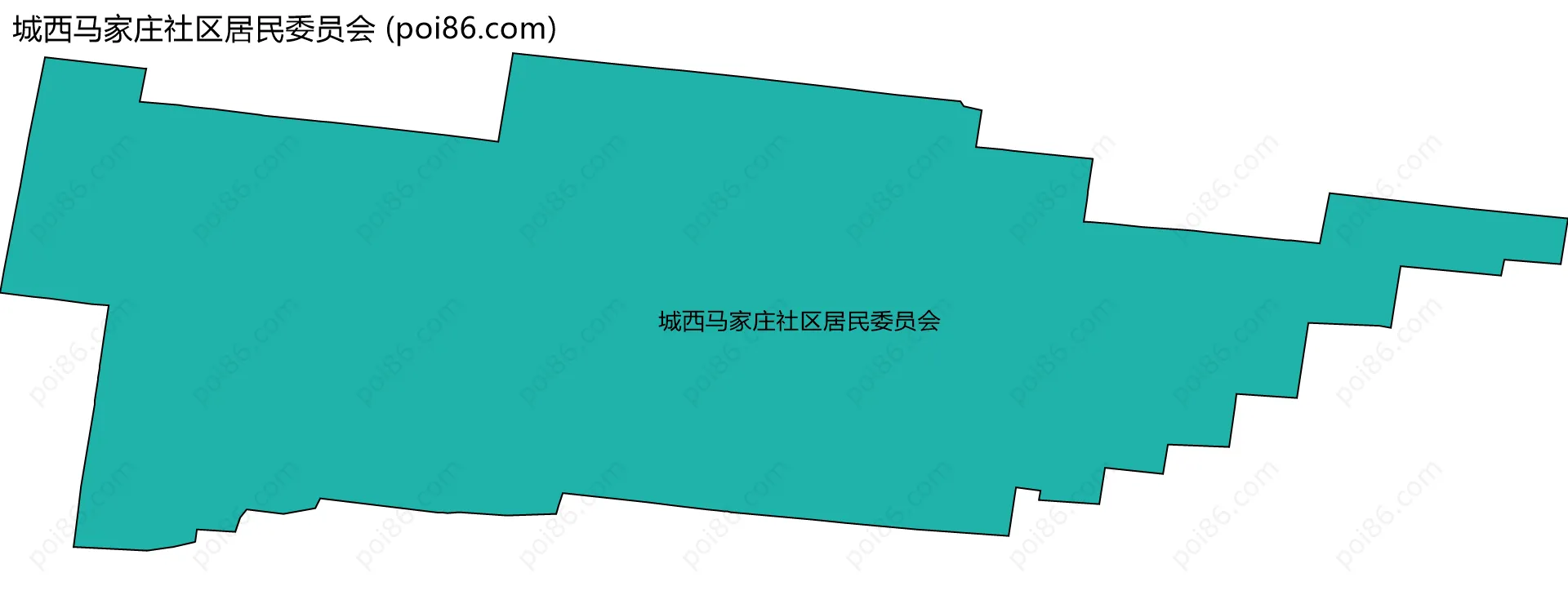 城西马家庄社区居民委员会边界地图