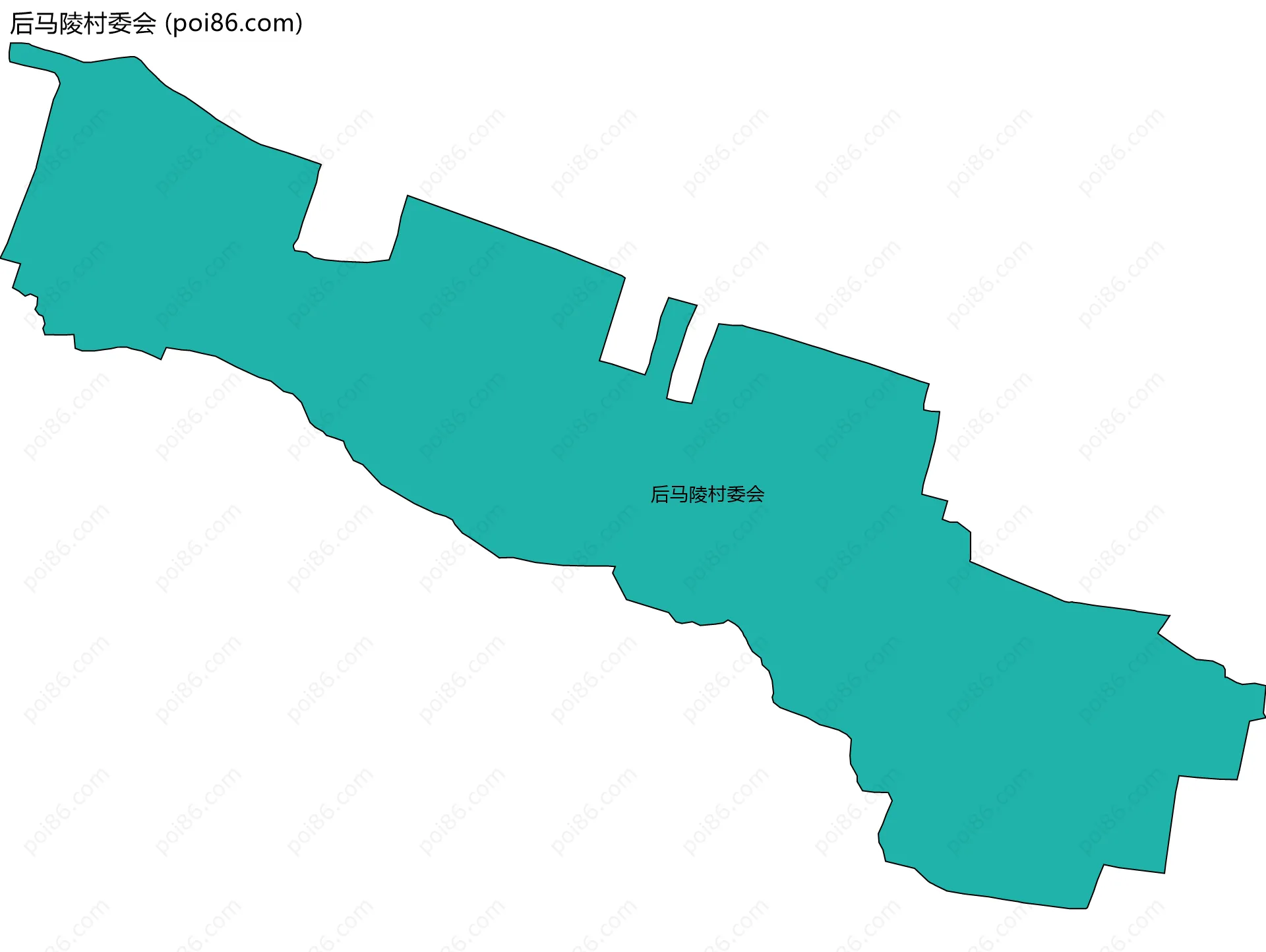 后马陵村委会边界地图