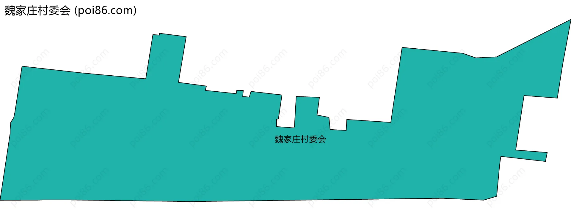 魏家庄村委会边界地图