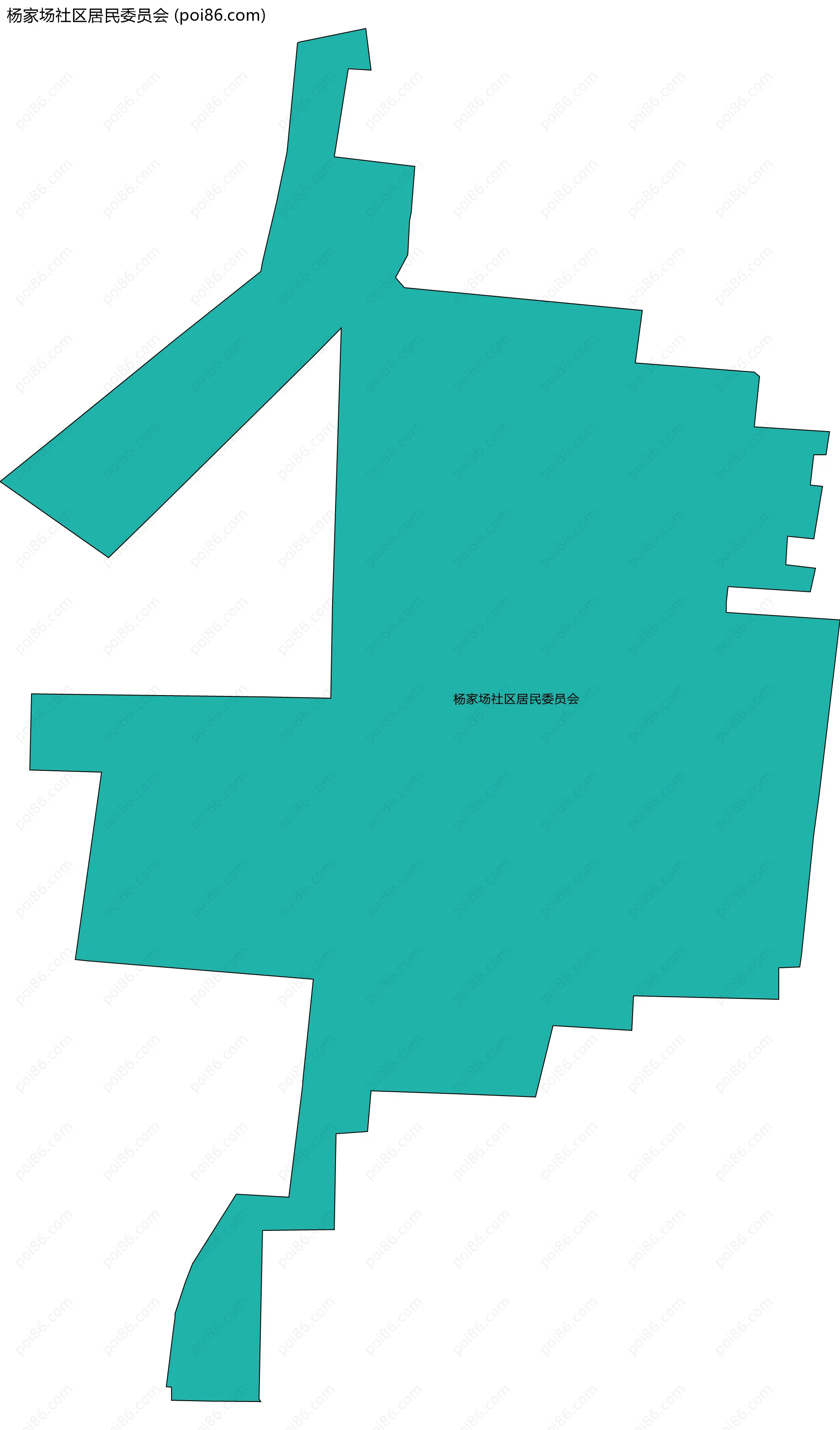 杨家场社区居民委员会边界地图