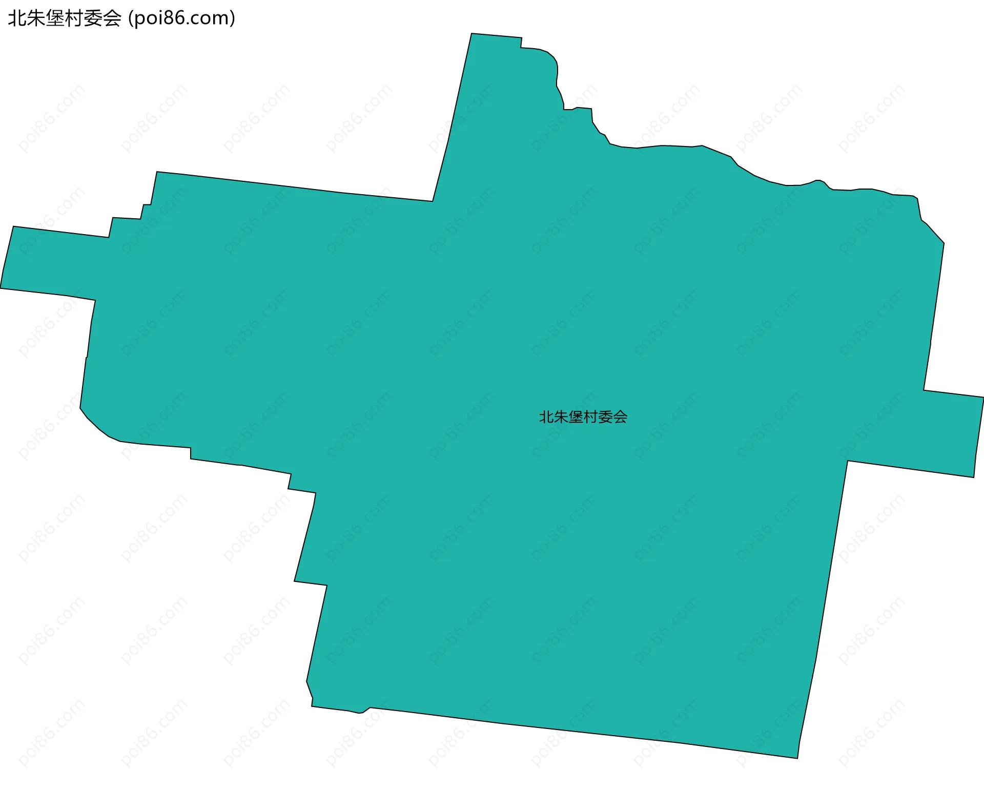 北朱堡村委会边界地图