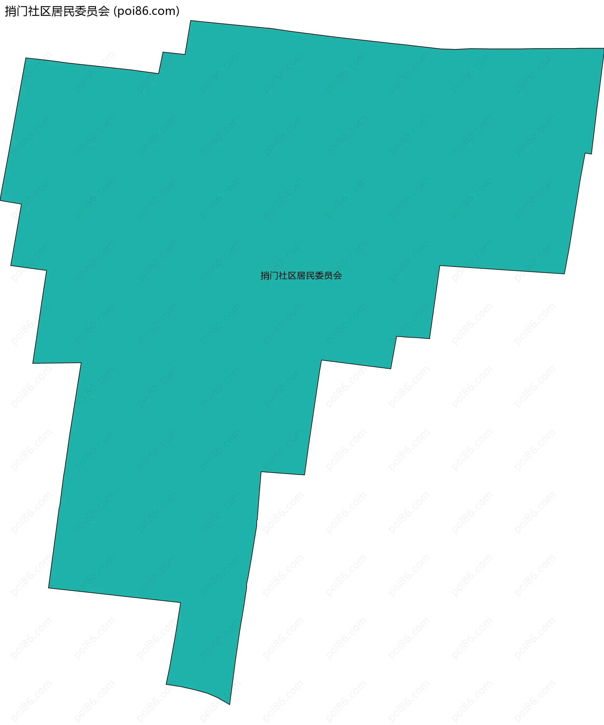 捎门社区居民委员会边界地图