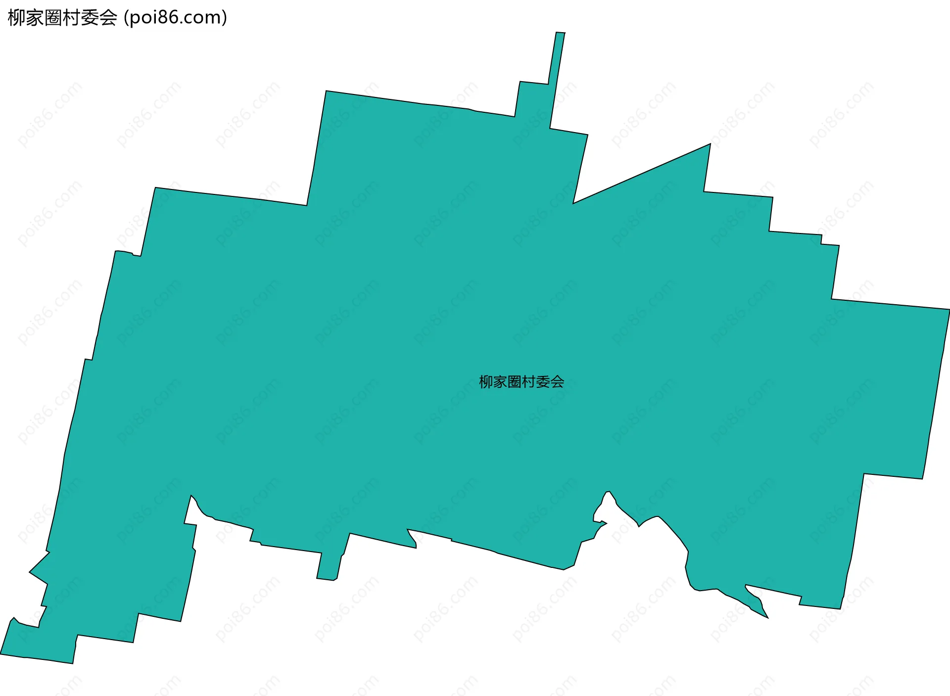 柳家圈村委会边界地图