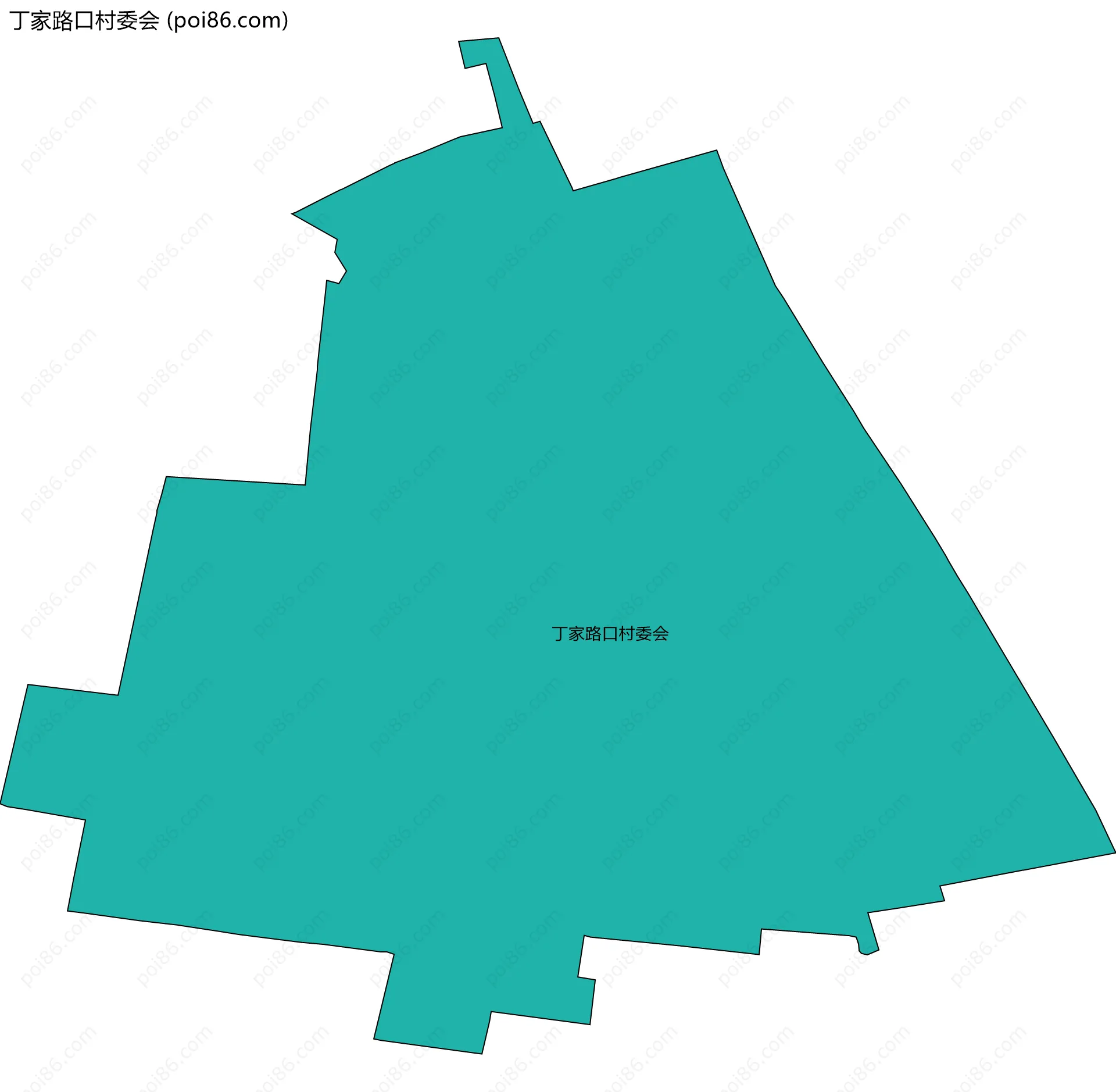 丁家路口村委会边界地图