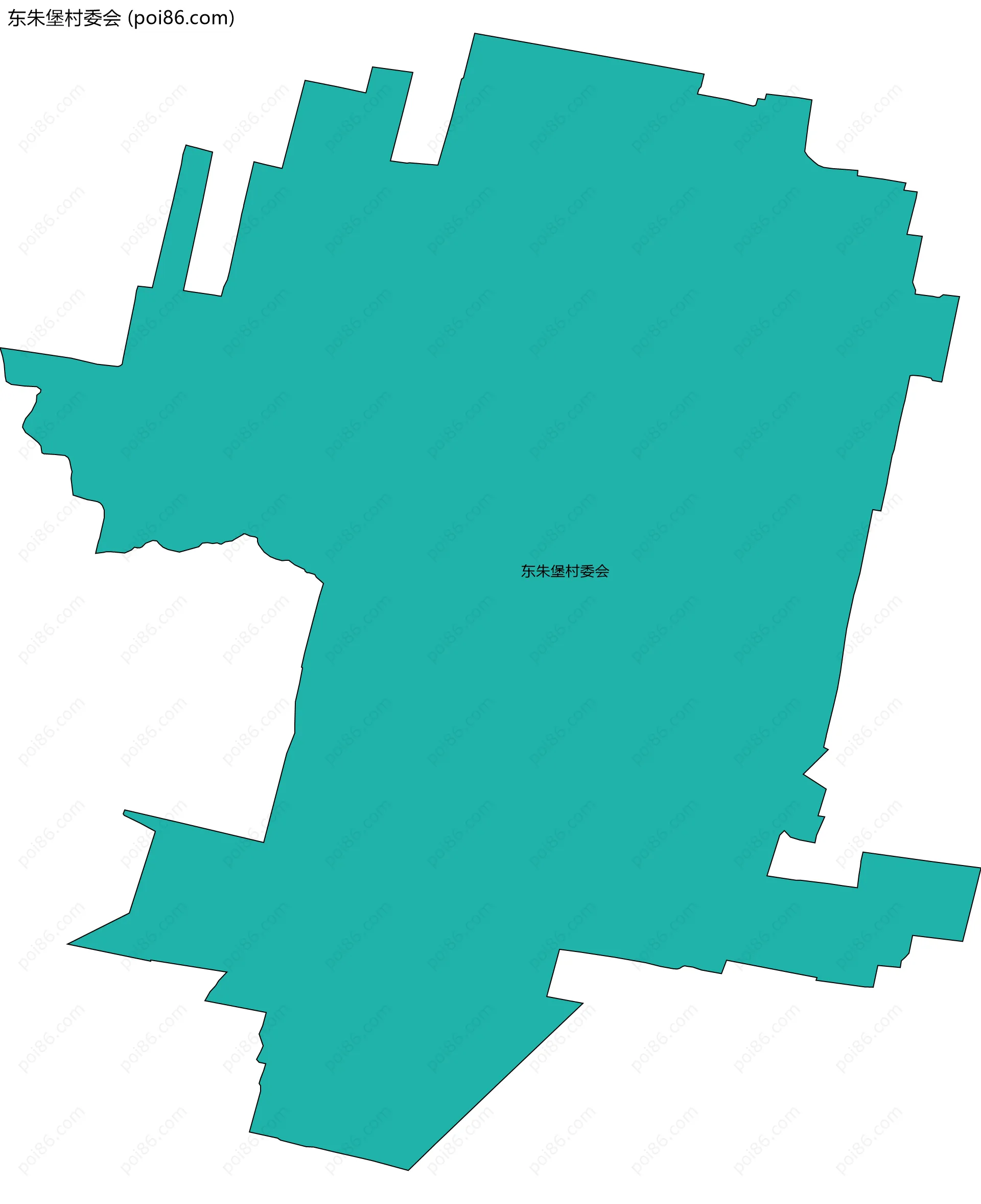 东朱堡村委会边界地图