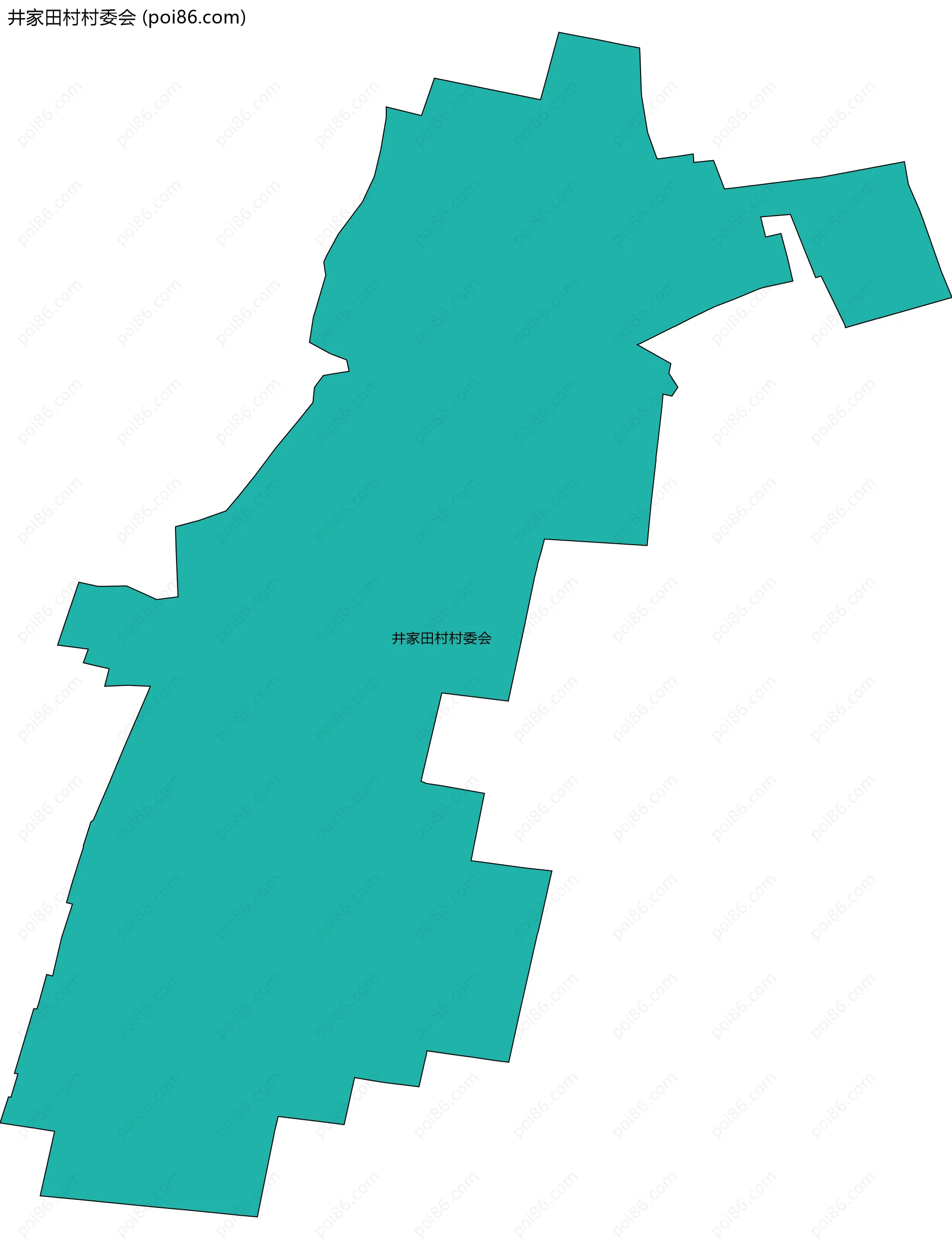 井家田村村委会边界地图