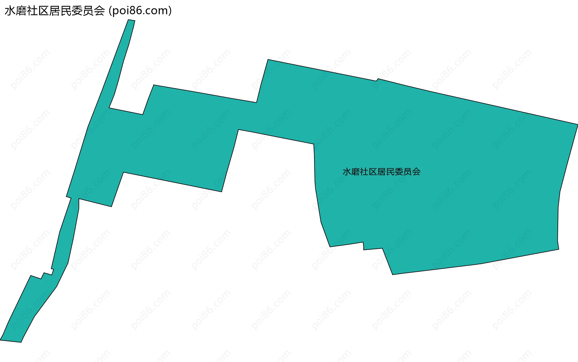 水磨社区居民委员会边界地图