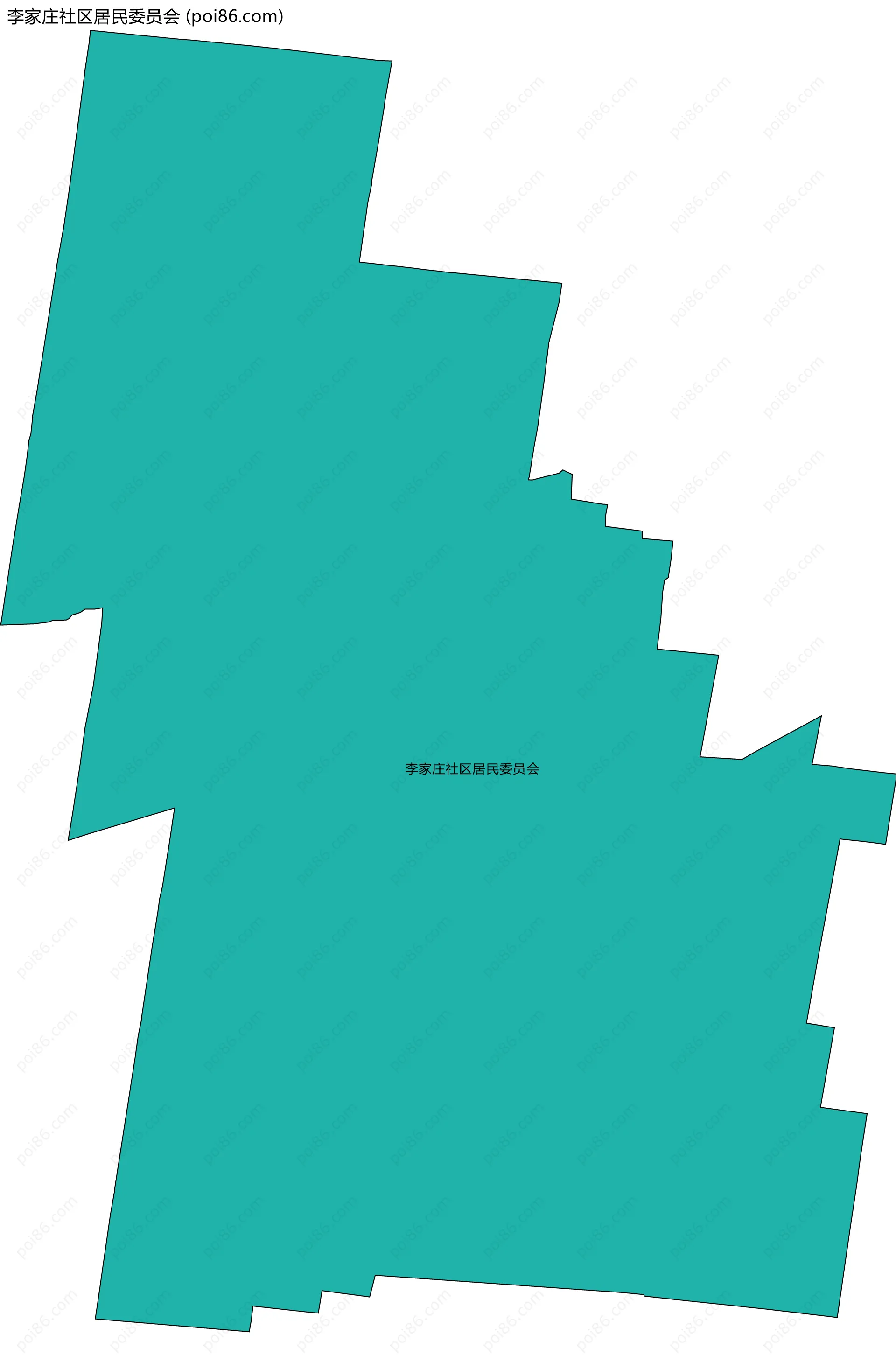 李家庄社区居民委员会边界地图