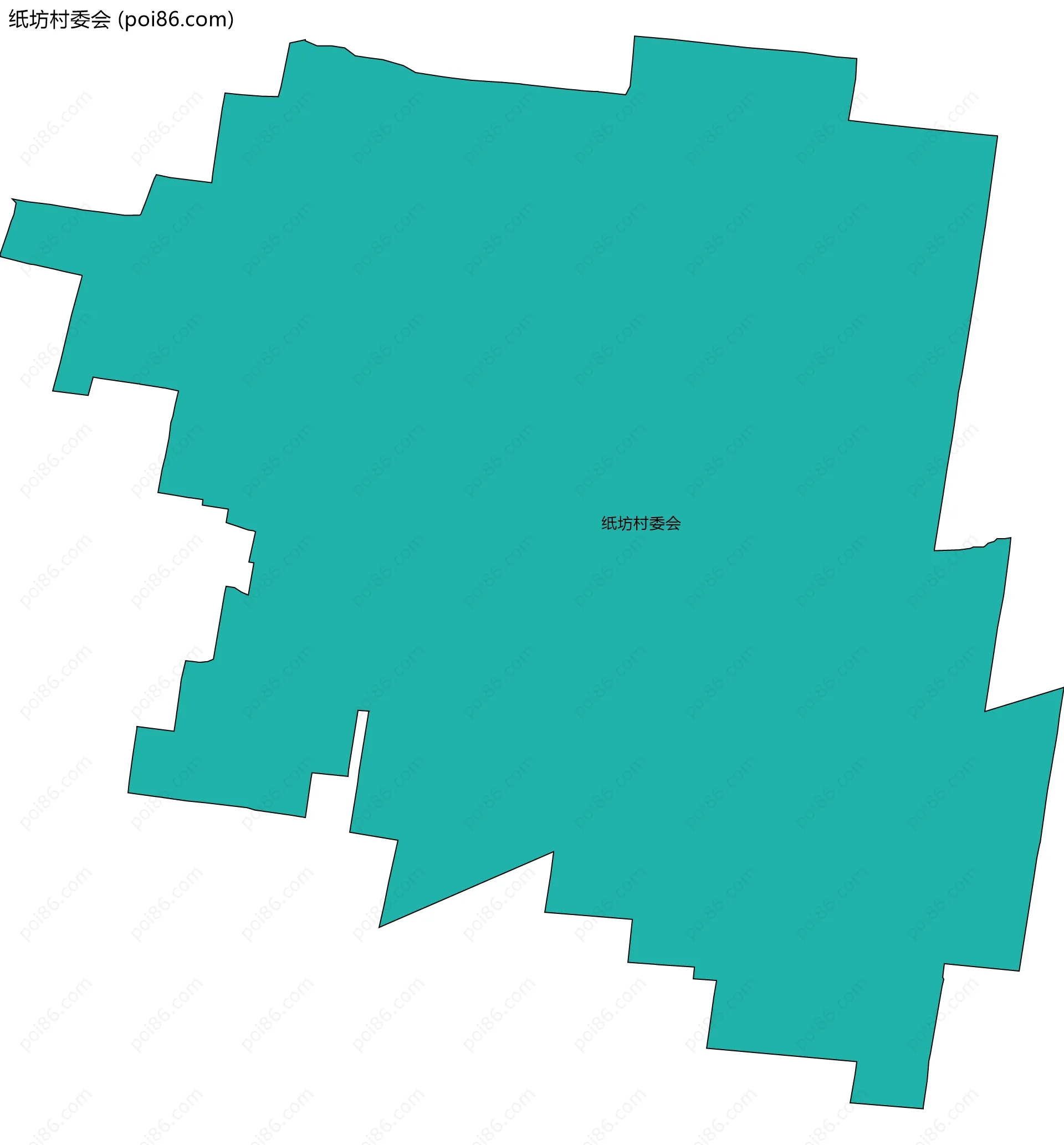 纸坊村委会边界地图