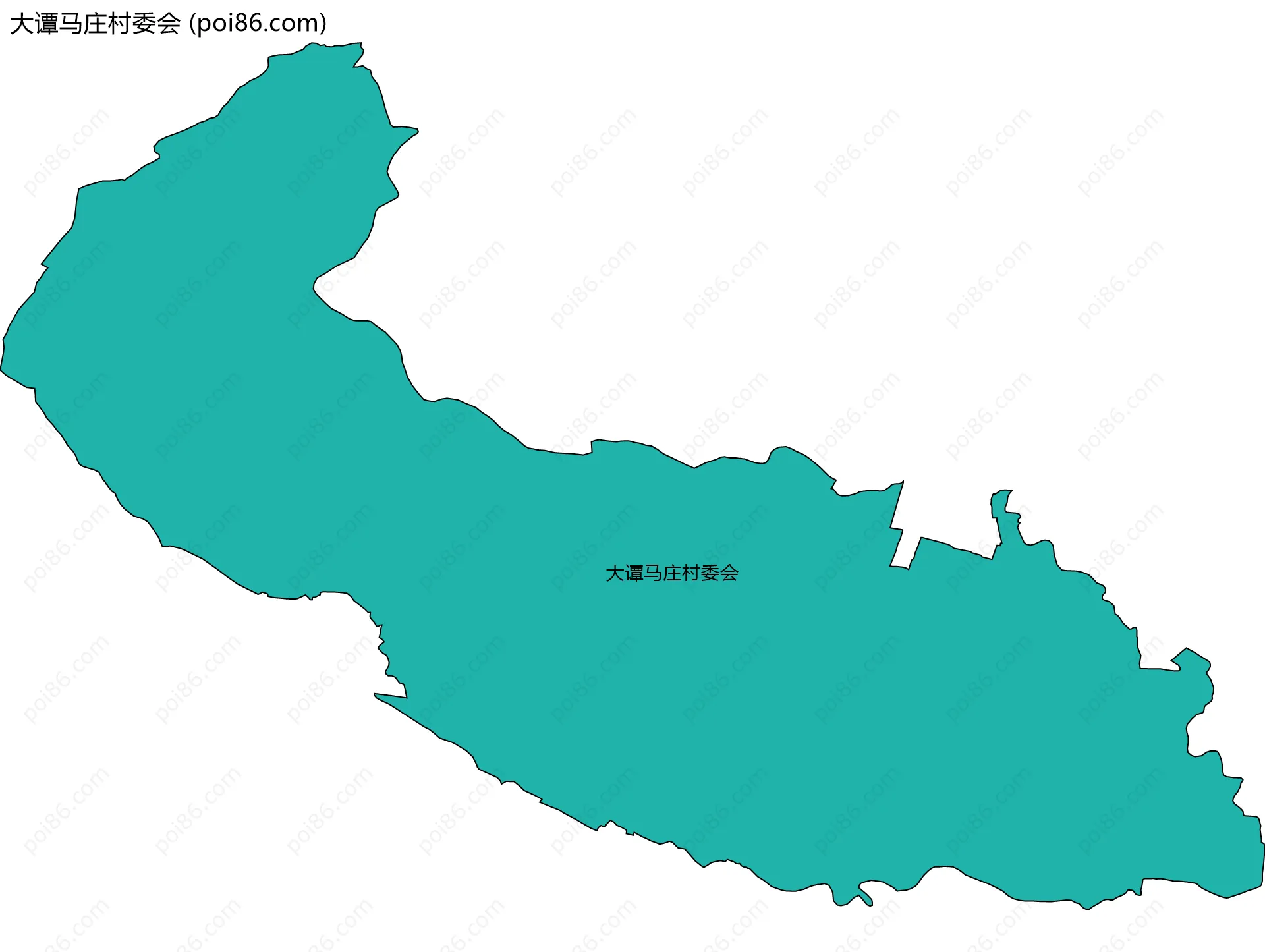 大谭马庄村委会边界地图