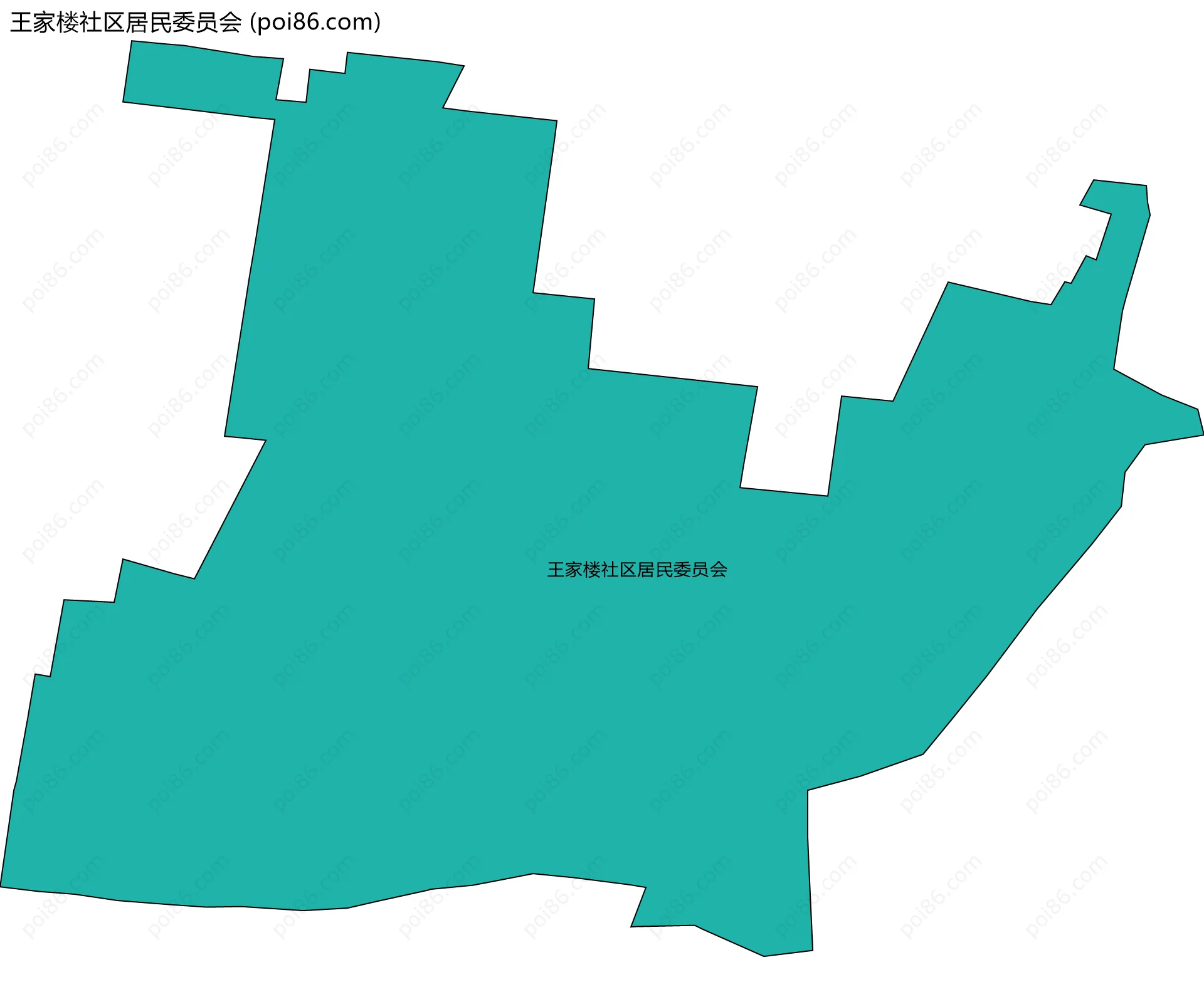 王家楼社区居民委员会边界地图