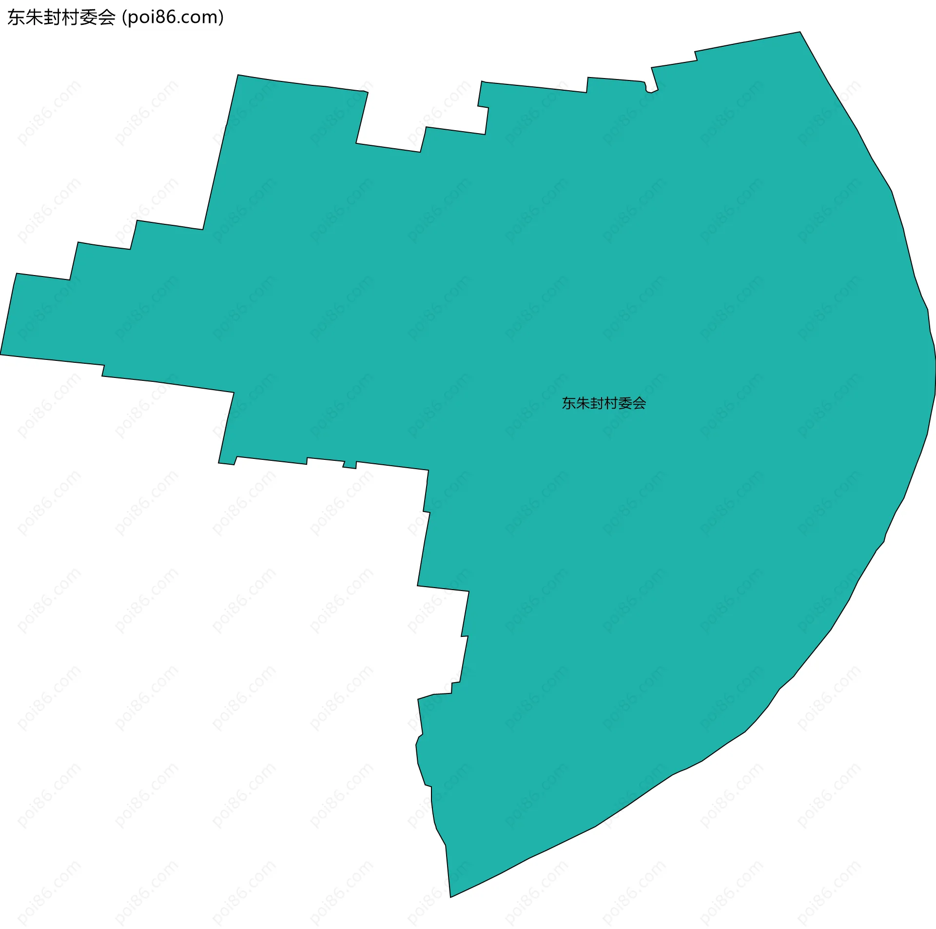 东朱封村委会边界地图