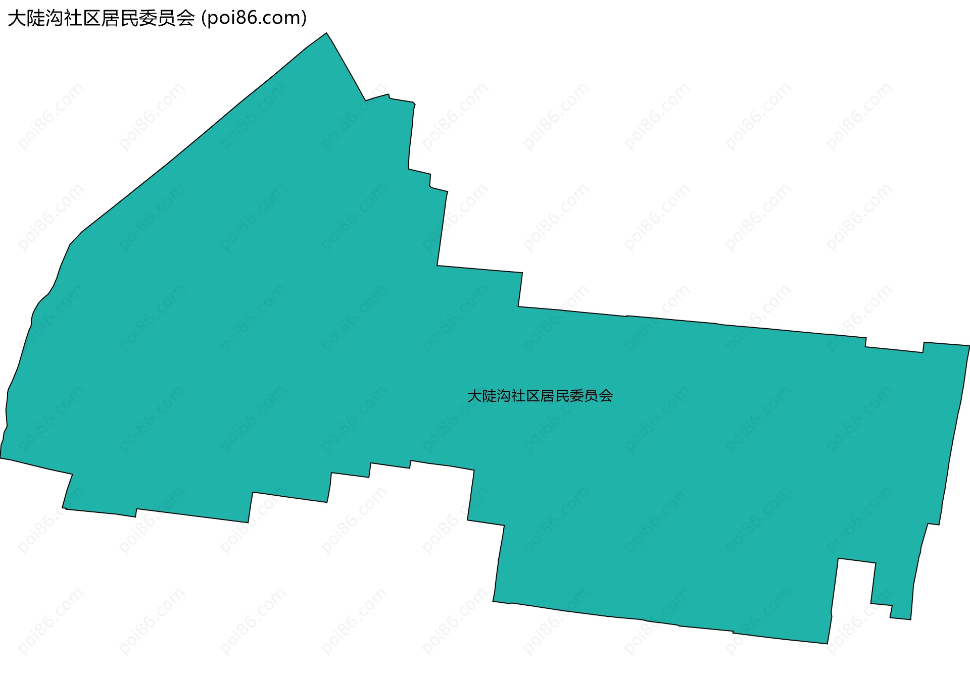大陡沟社区居民委员会边界地图