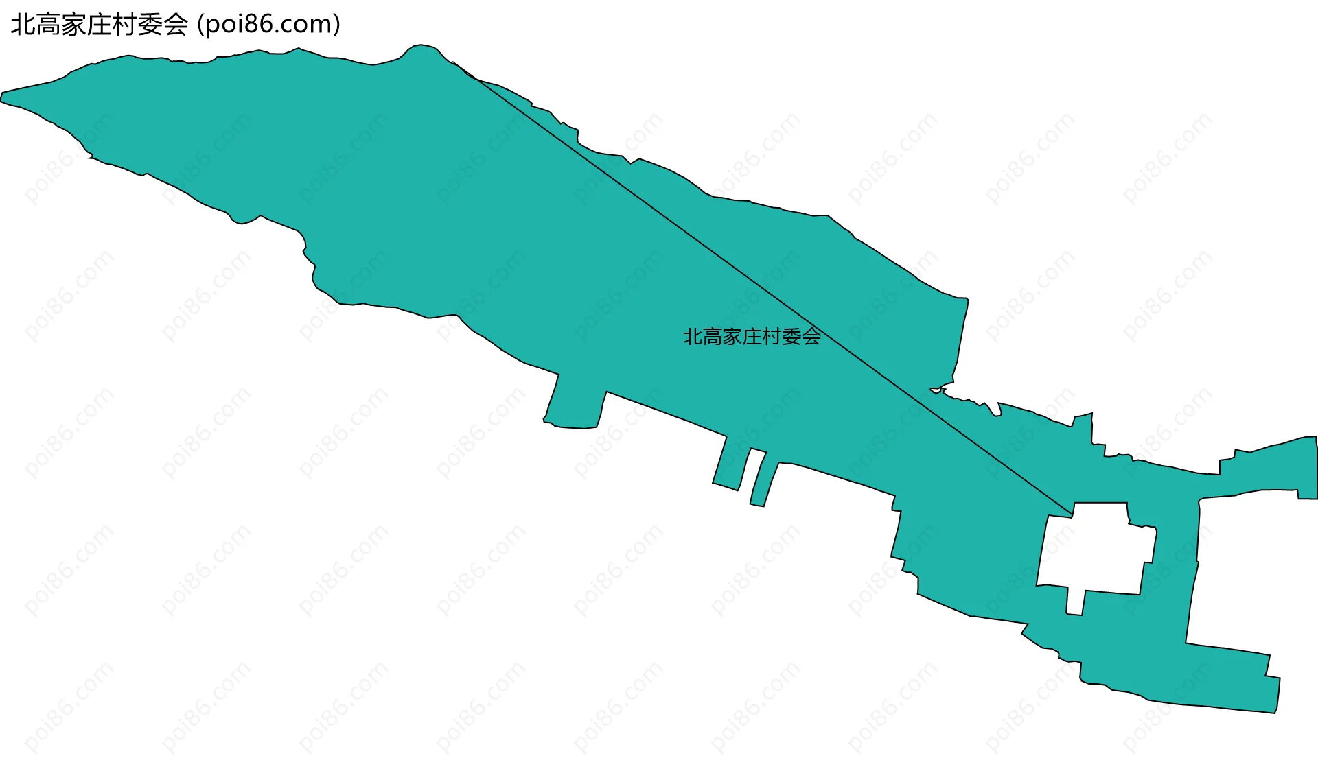 北高家庄村委会边界地图
