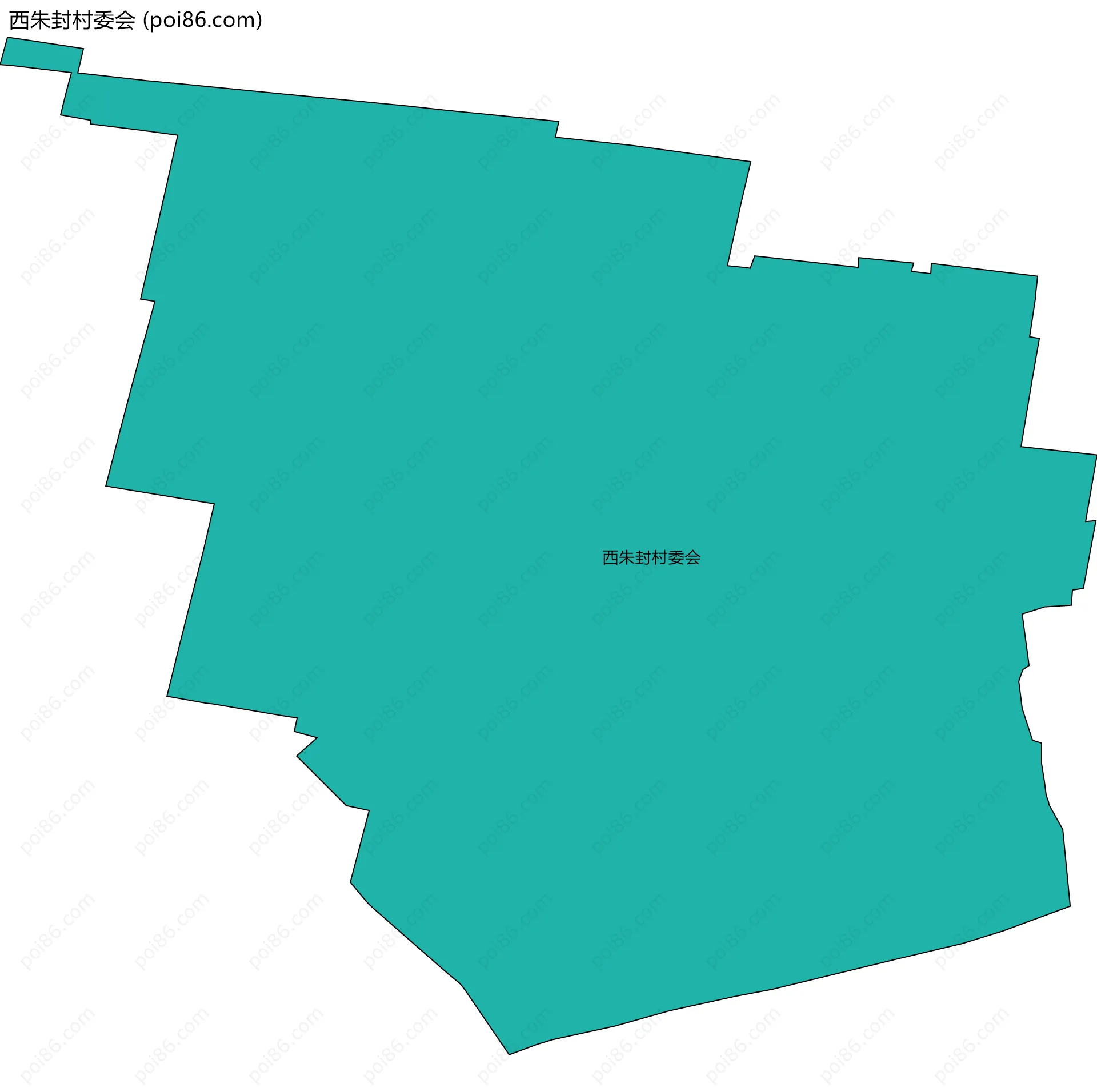 西朱封村委会边界地图