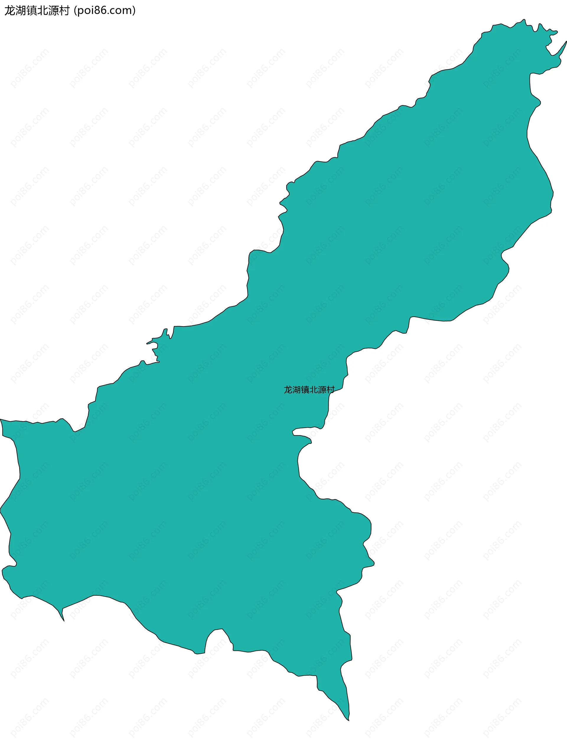 龙湖镇北源村边界地图