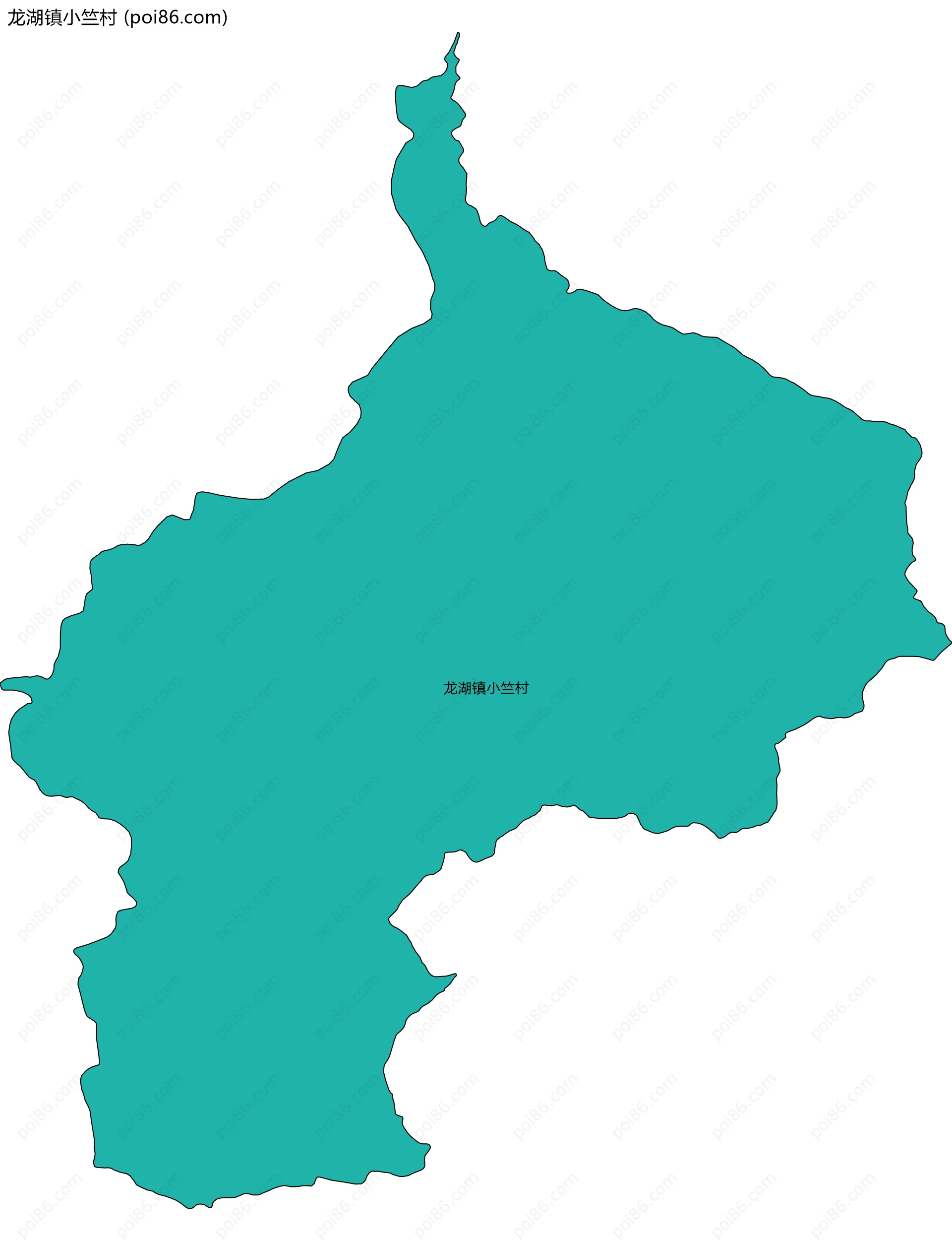 龙湖镇小竺村边界地图