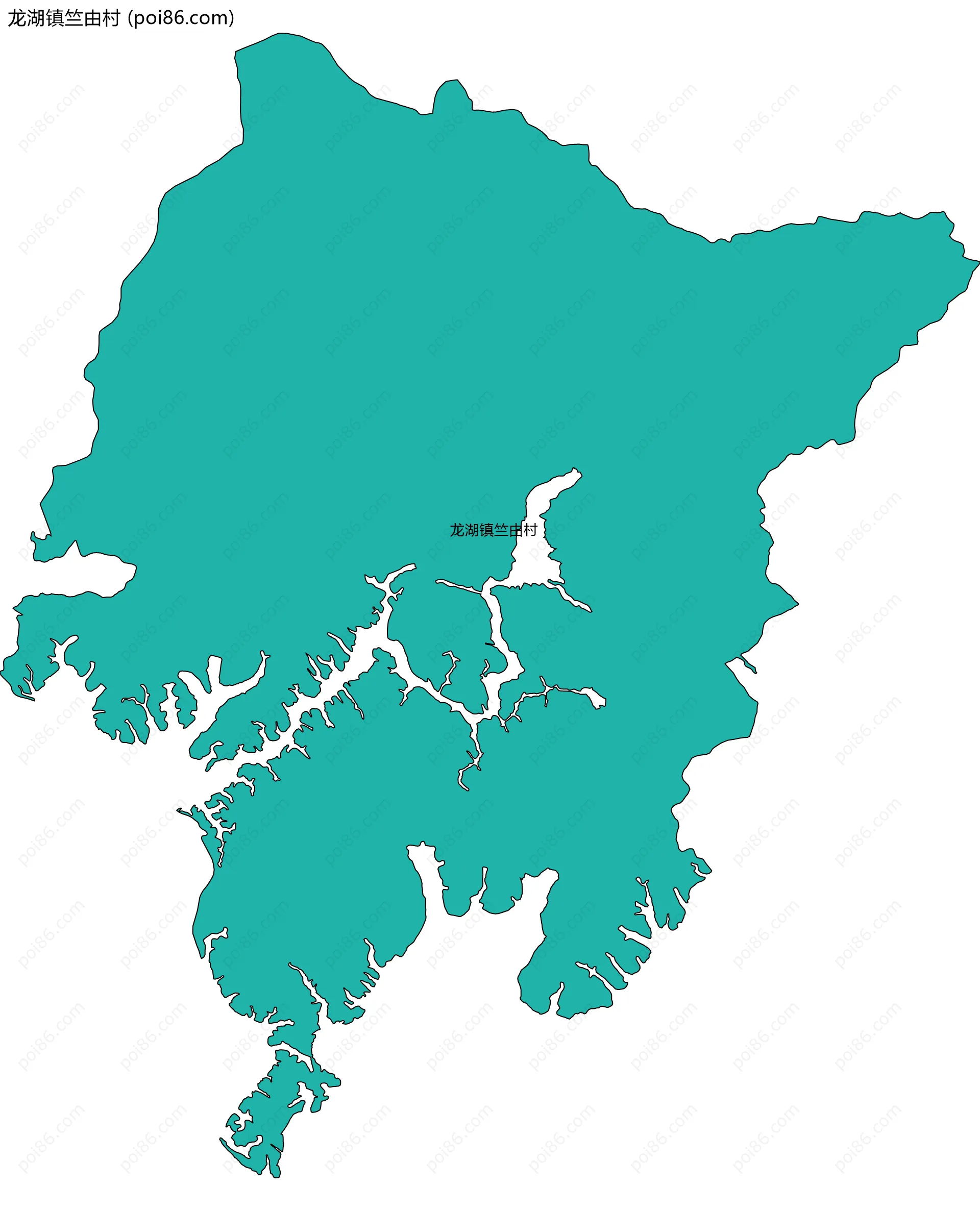 龙湖镇竺由村边界地图