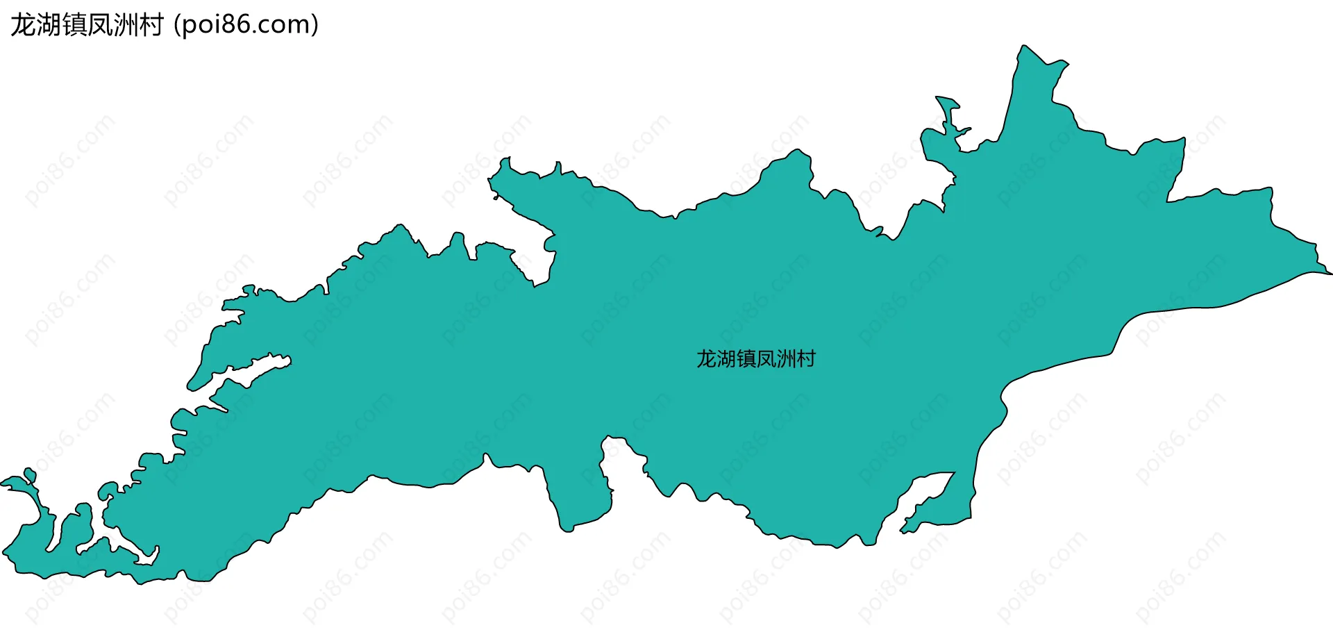 龙湖镇凤洲村边界地图