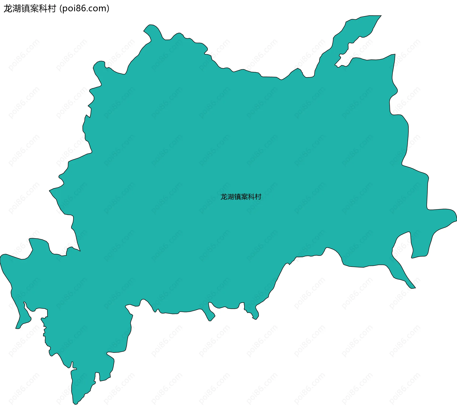 龙湖镇案科村边界地图