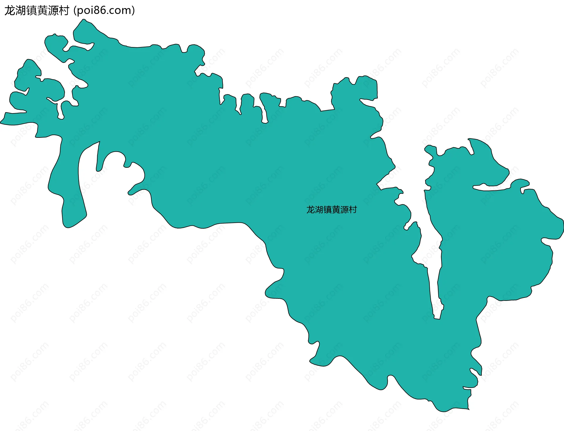 龙湖镇黄源村边界地图