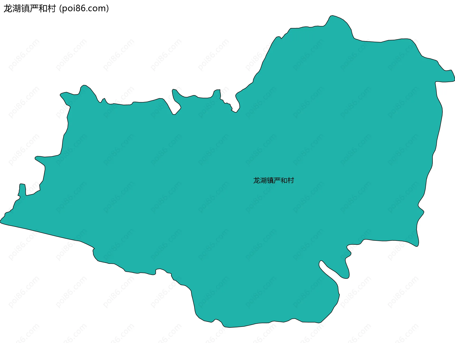 龙湖镇严和村边界地图