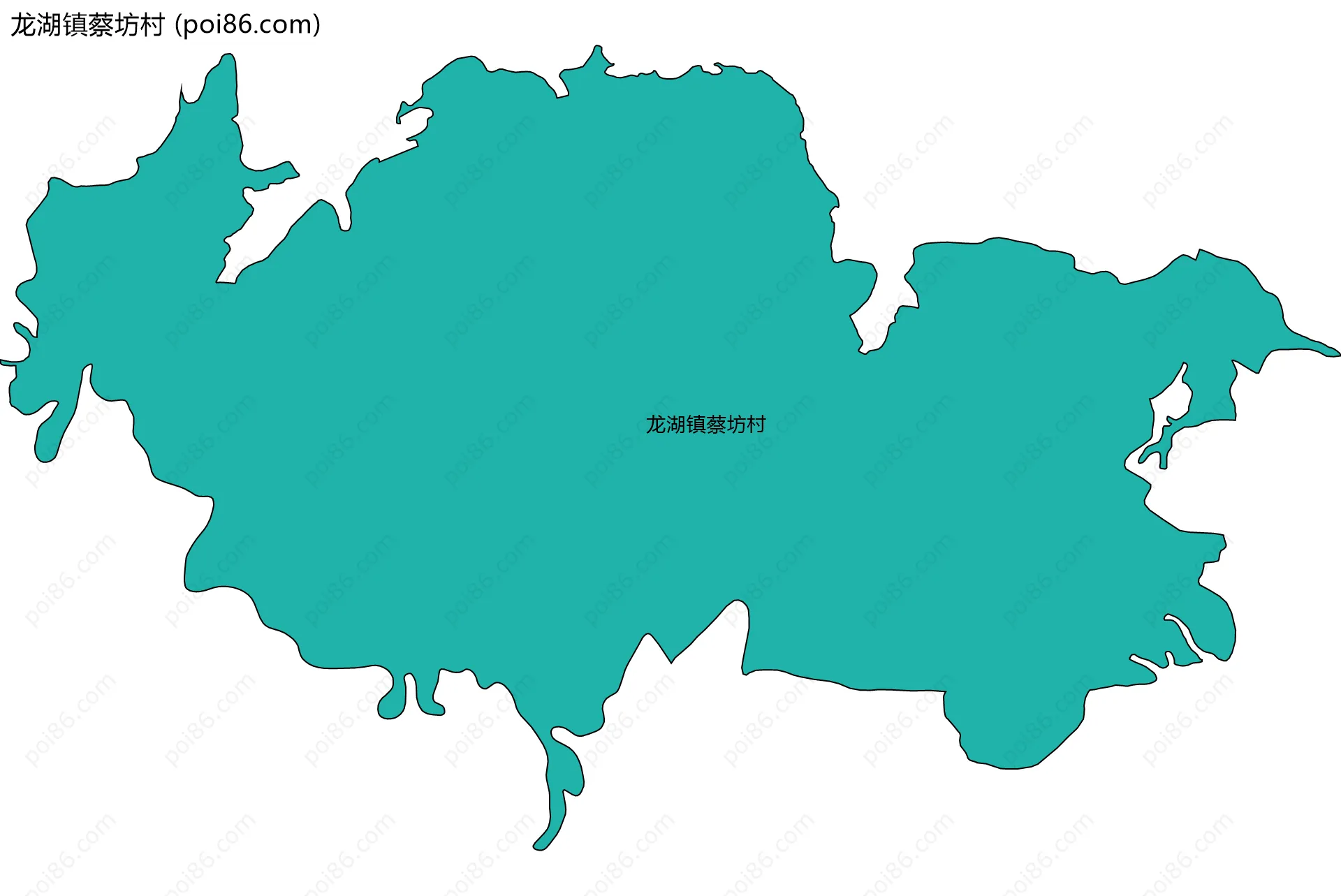 龙湖镇蔡坊村边界地图