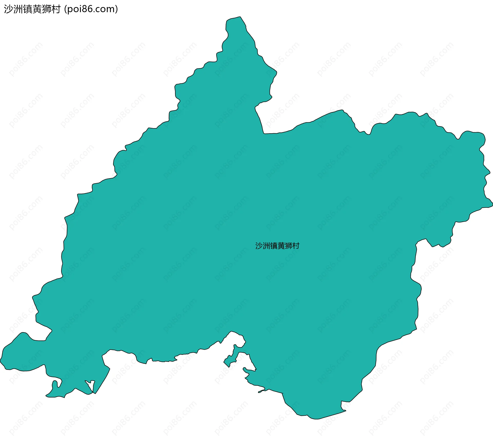 沙洲镇黄狮村边界地图