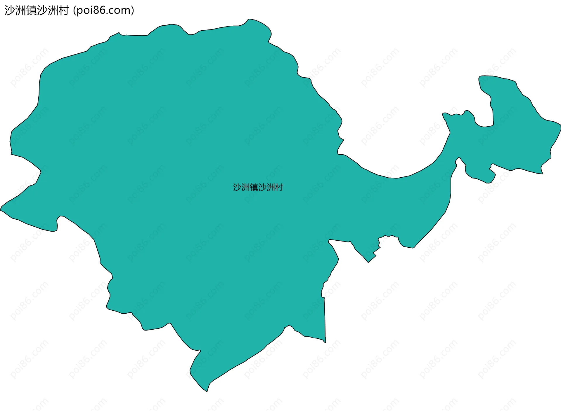 沙洲镇沙洲村边界地图