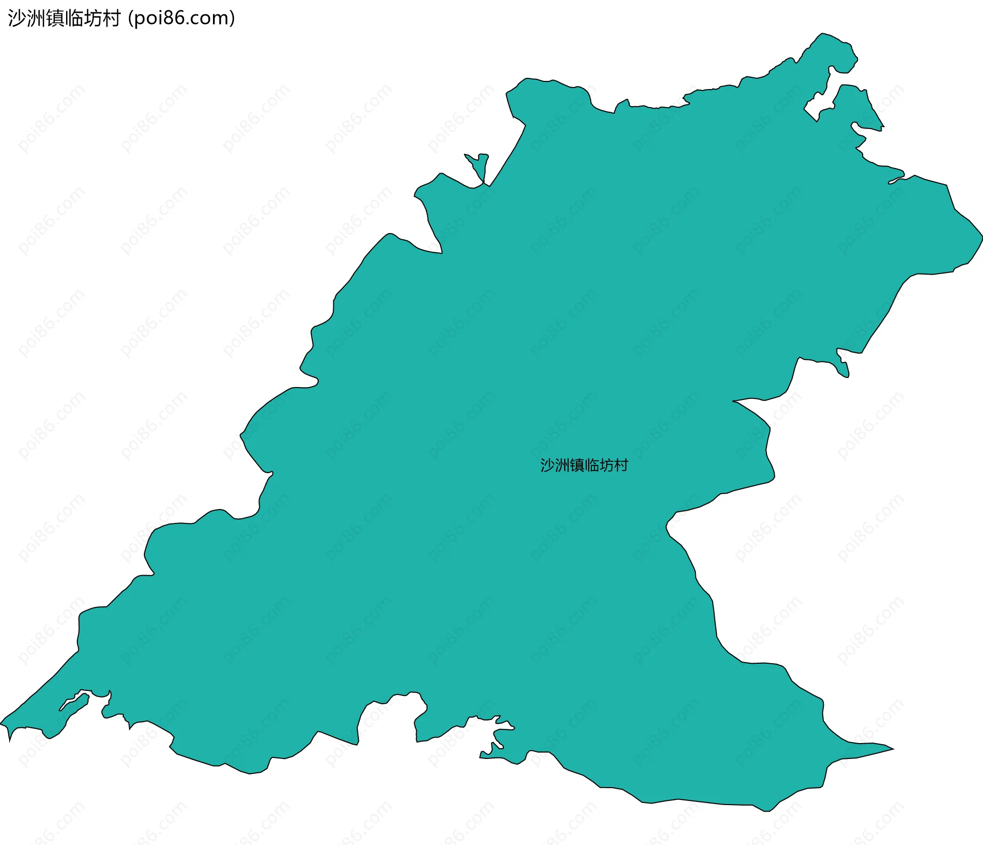 沙洲镇临坊村边界地图