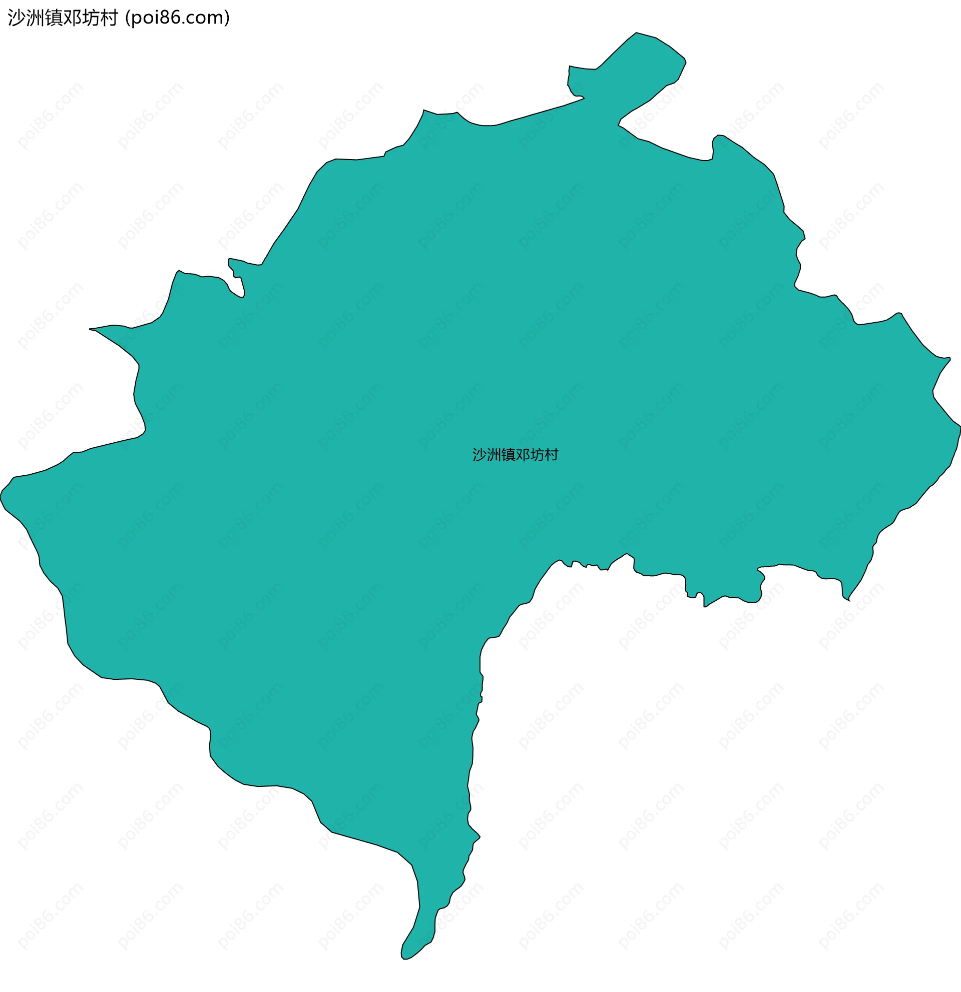 沙洲镇邓坊村边界地图