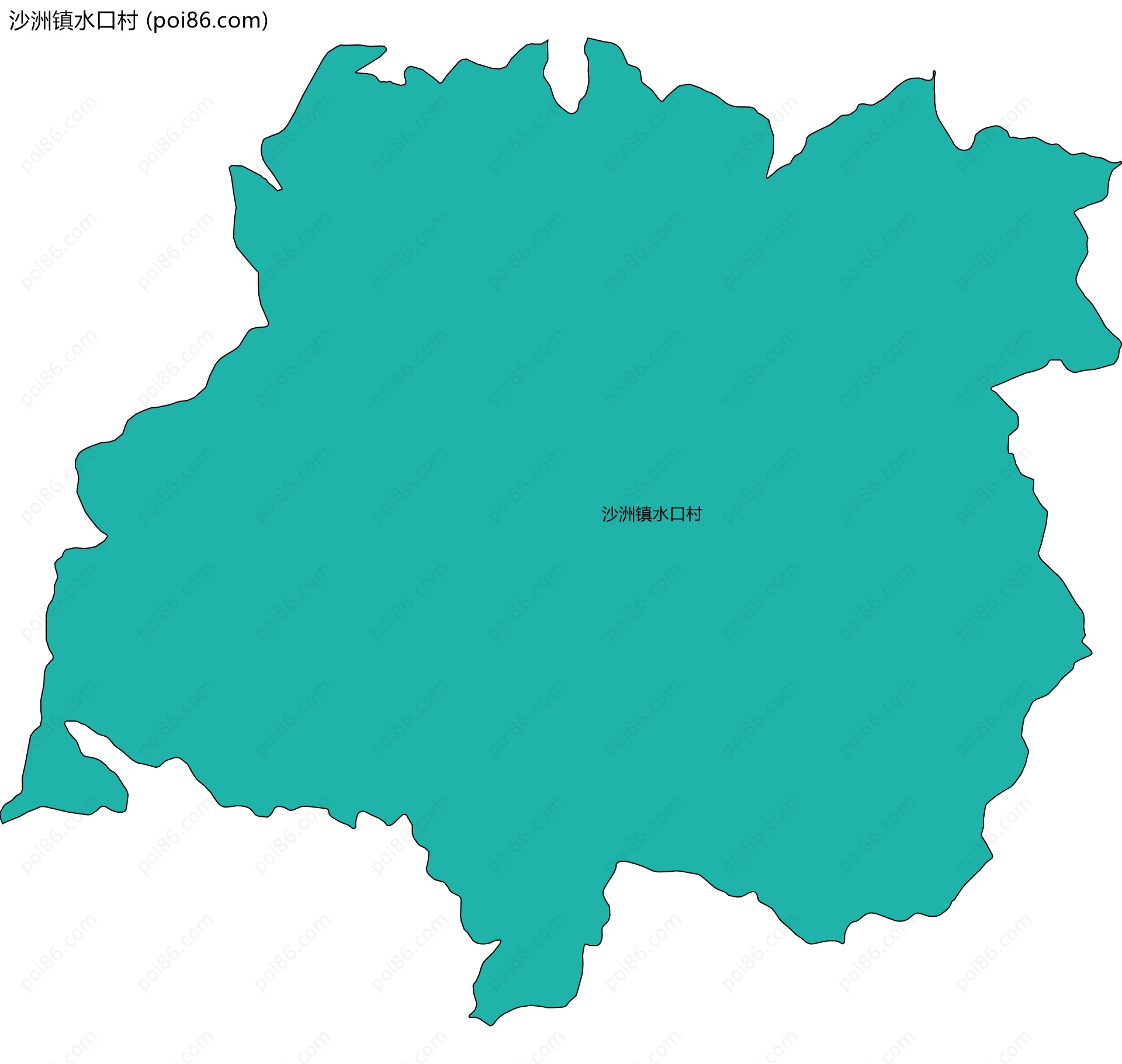 沙洲镇水口村边界地图