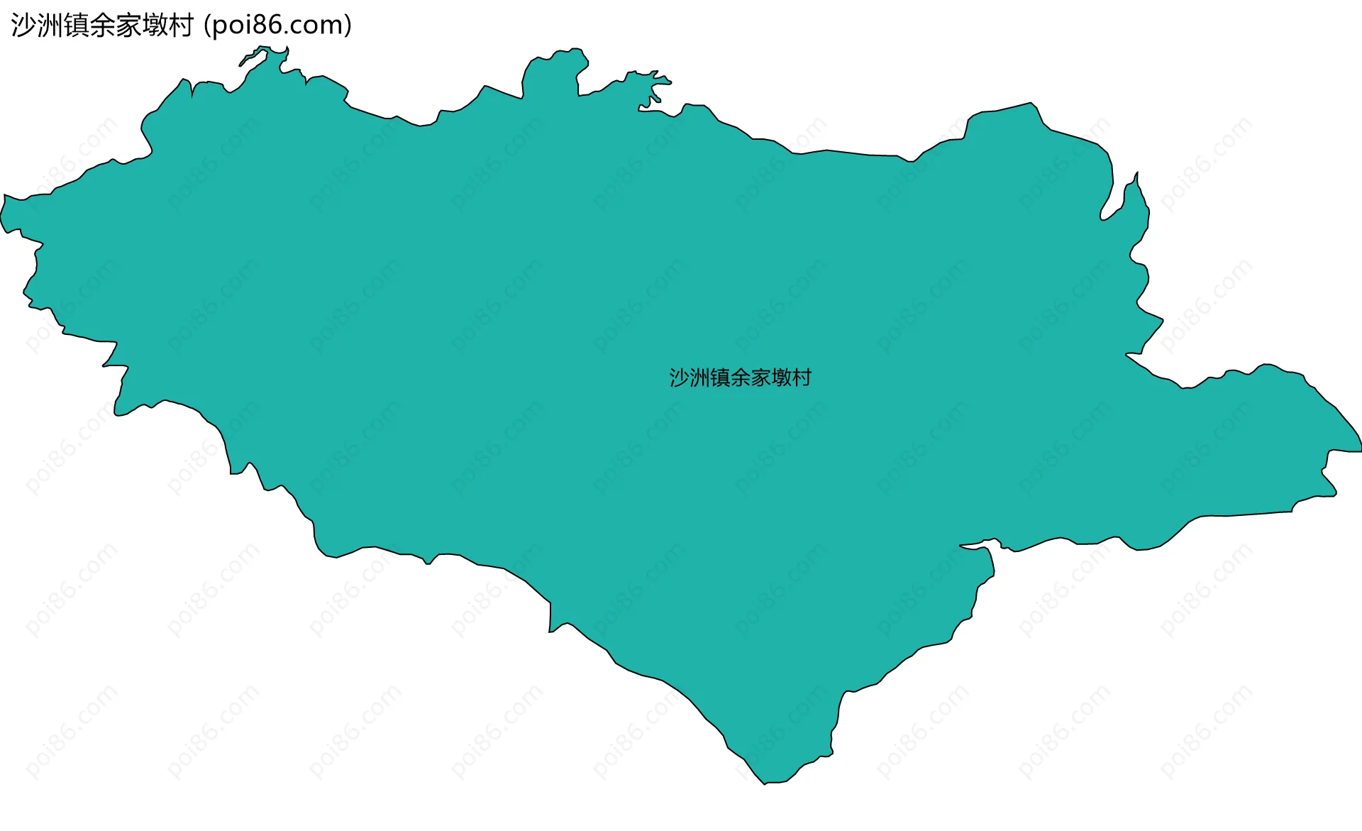 沙洲镇余家墩村边界地图