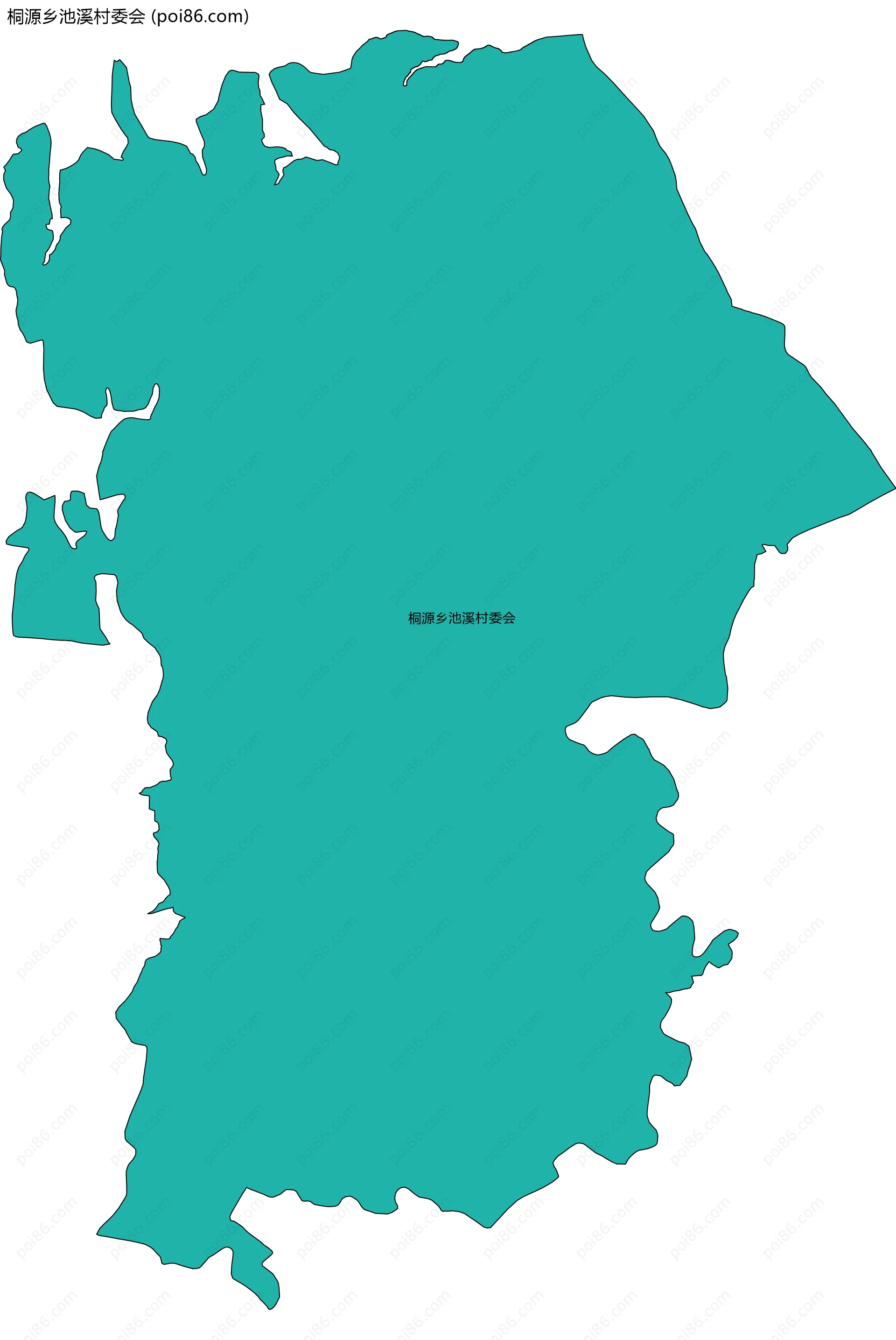 桐源乡池溪村委会边界地图