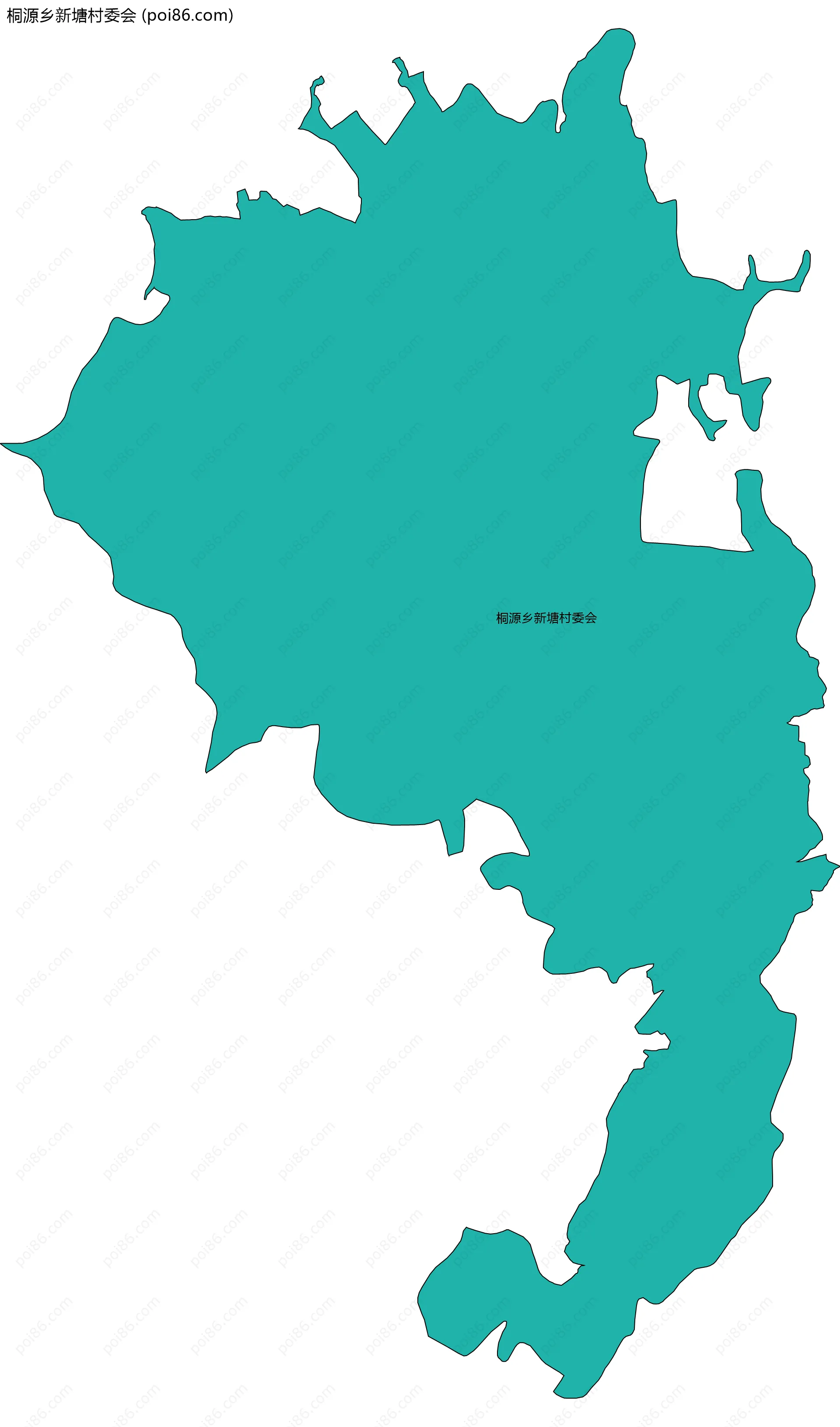 桐源乡新塘村委会边界地图