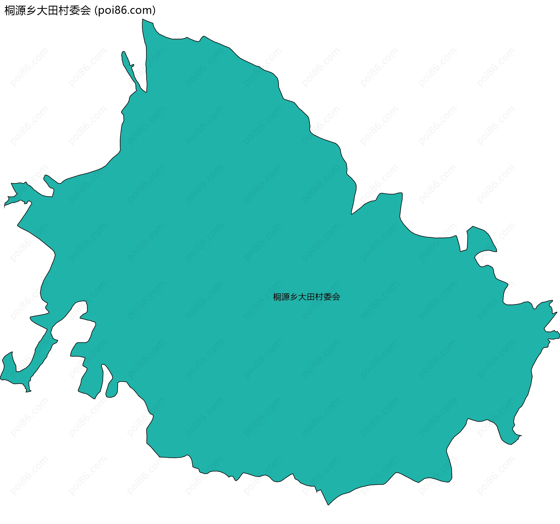 桐源乡大田村委会边界地图