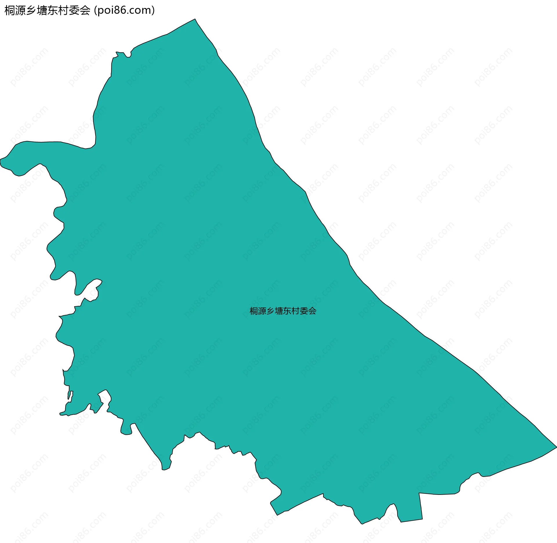 桐源乡塘东村委会边界地图