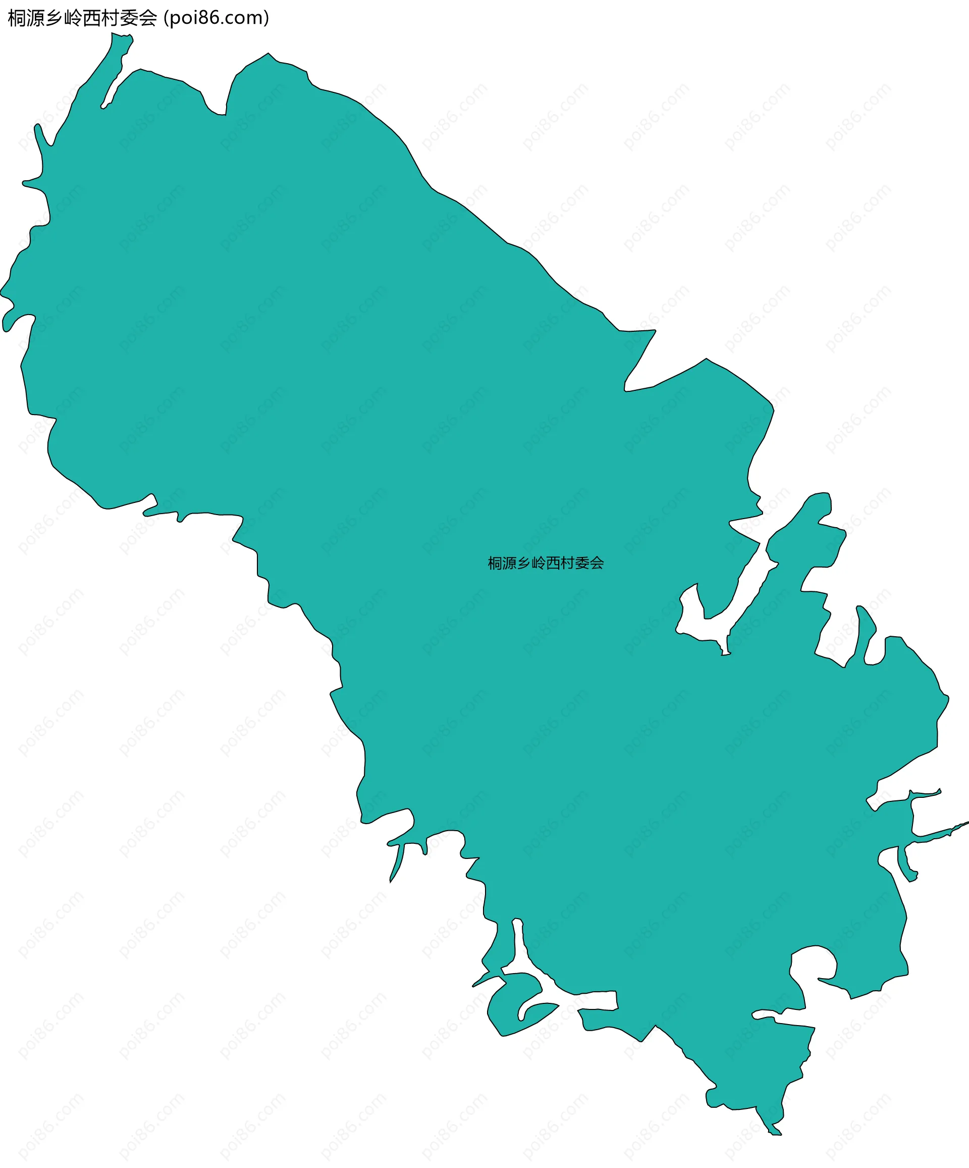 桐源乡岭西村委会边界地图