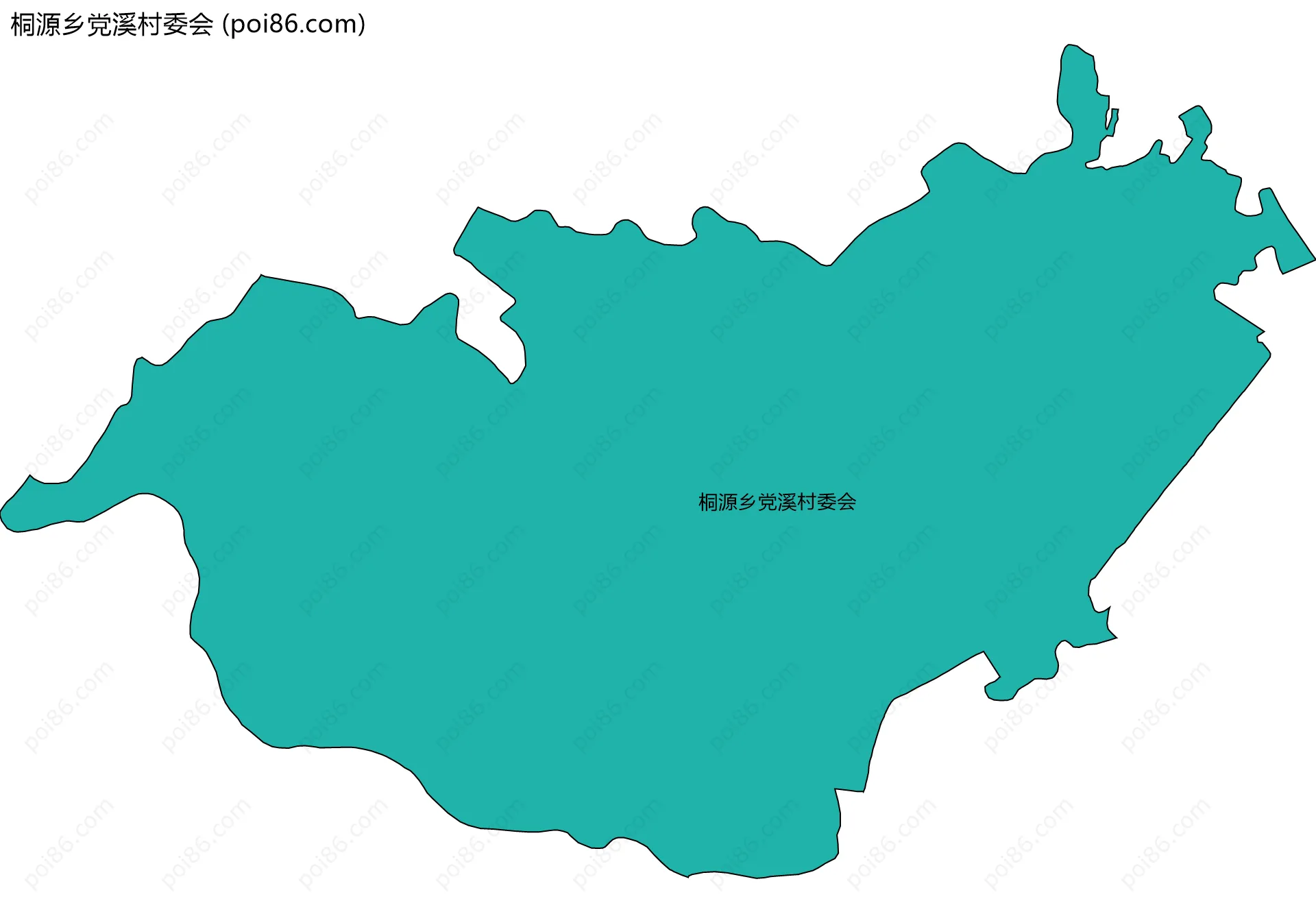 桐源乡党溪村委会边界地图