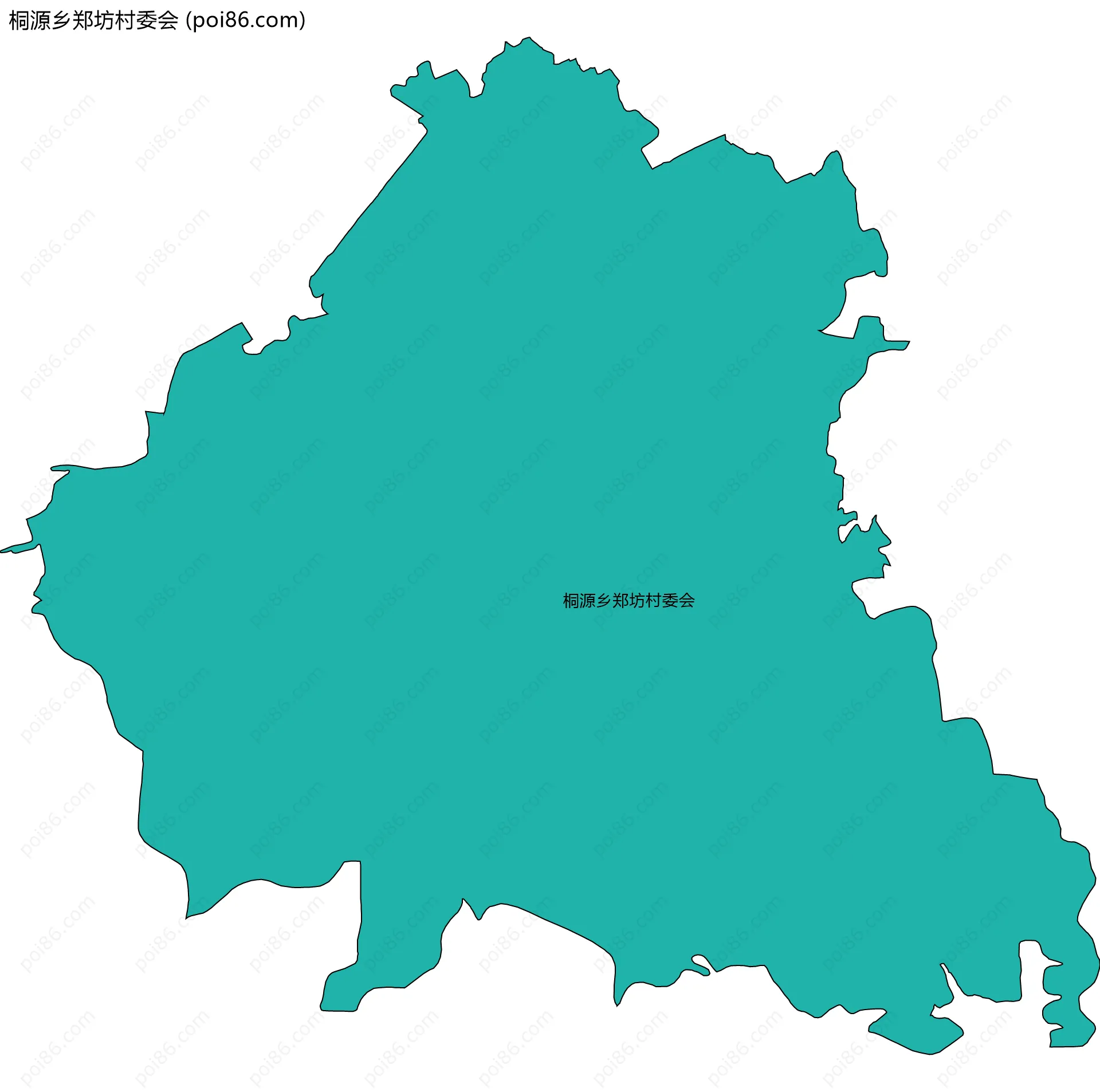 桐源乡郑坊村委会边界地图