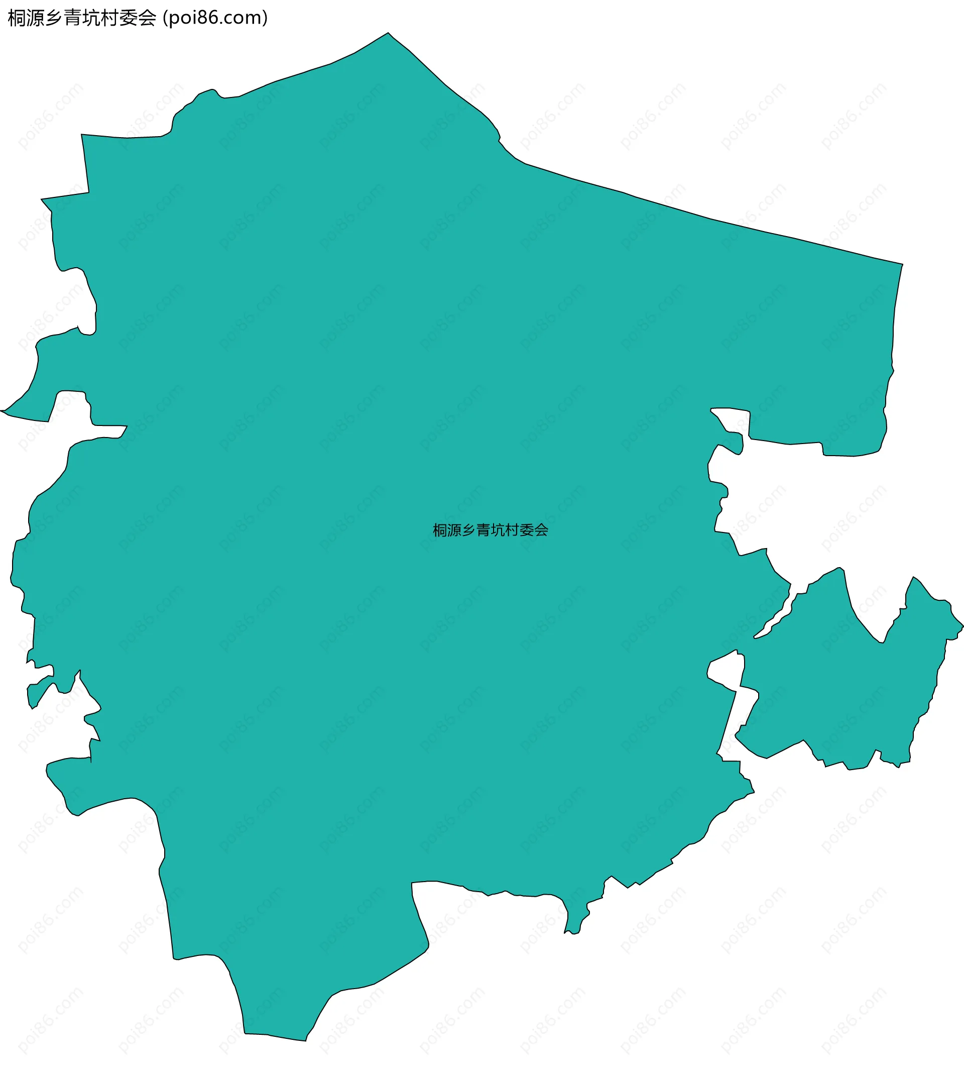 桐源乡青坑村委会边界地图