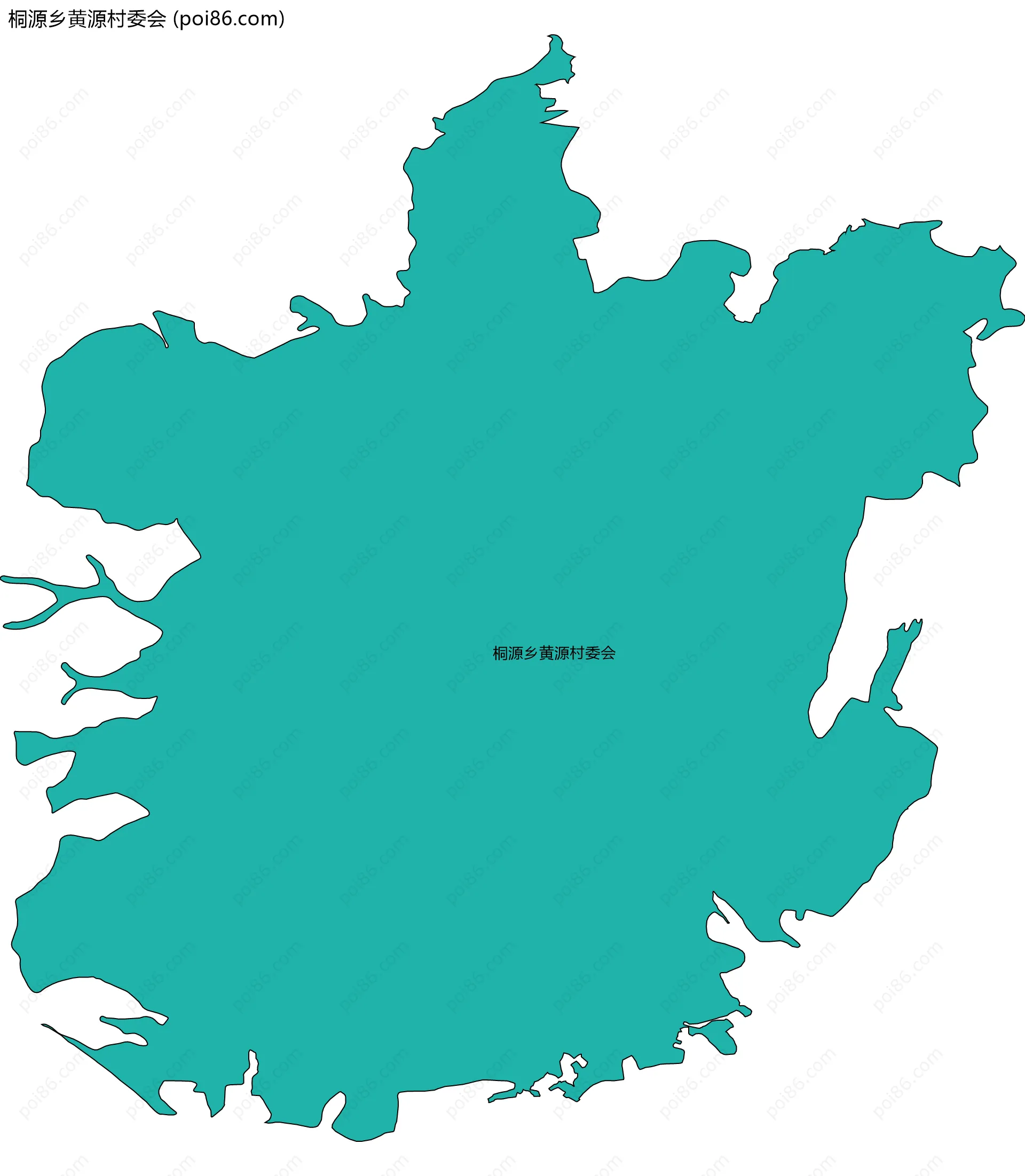 桐源乡黄源村委会边界地图
