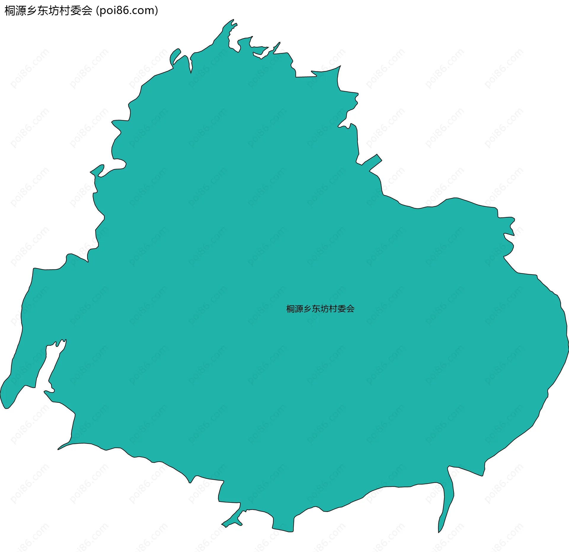桐源乡东坊村委会边界地图