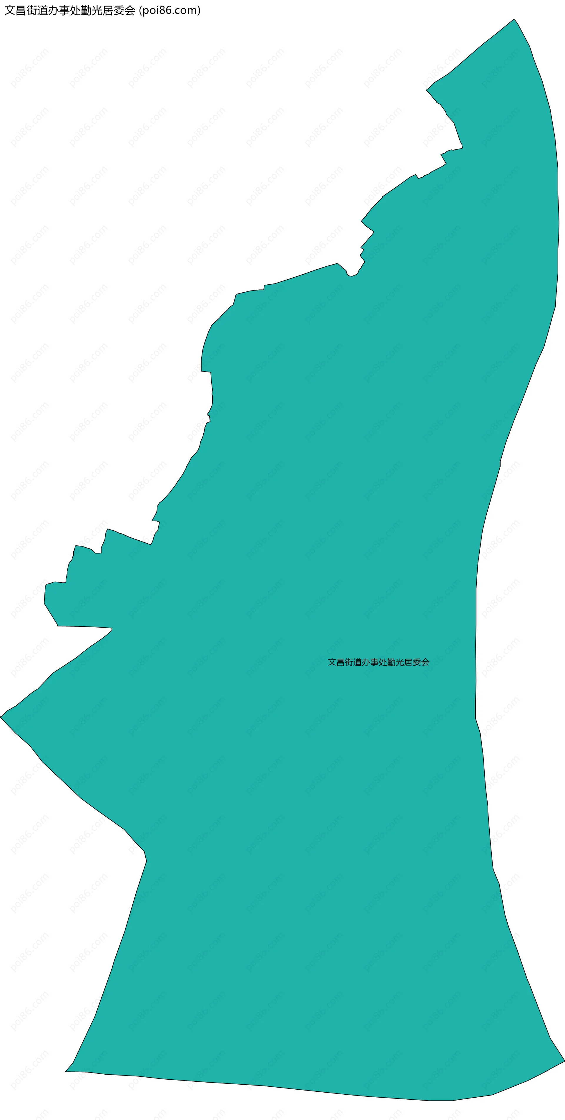 文昌街道办事处勤光居委会边界地图