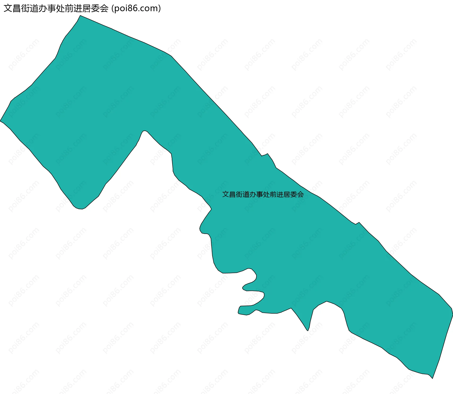 文昌街道办事处前进居委会边界地图